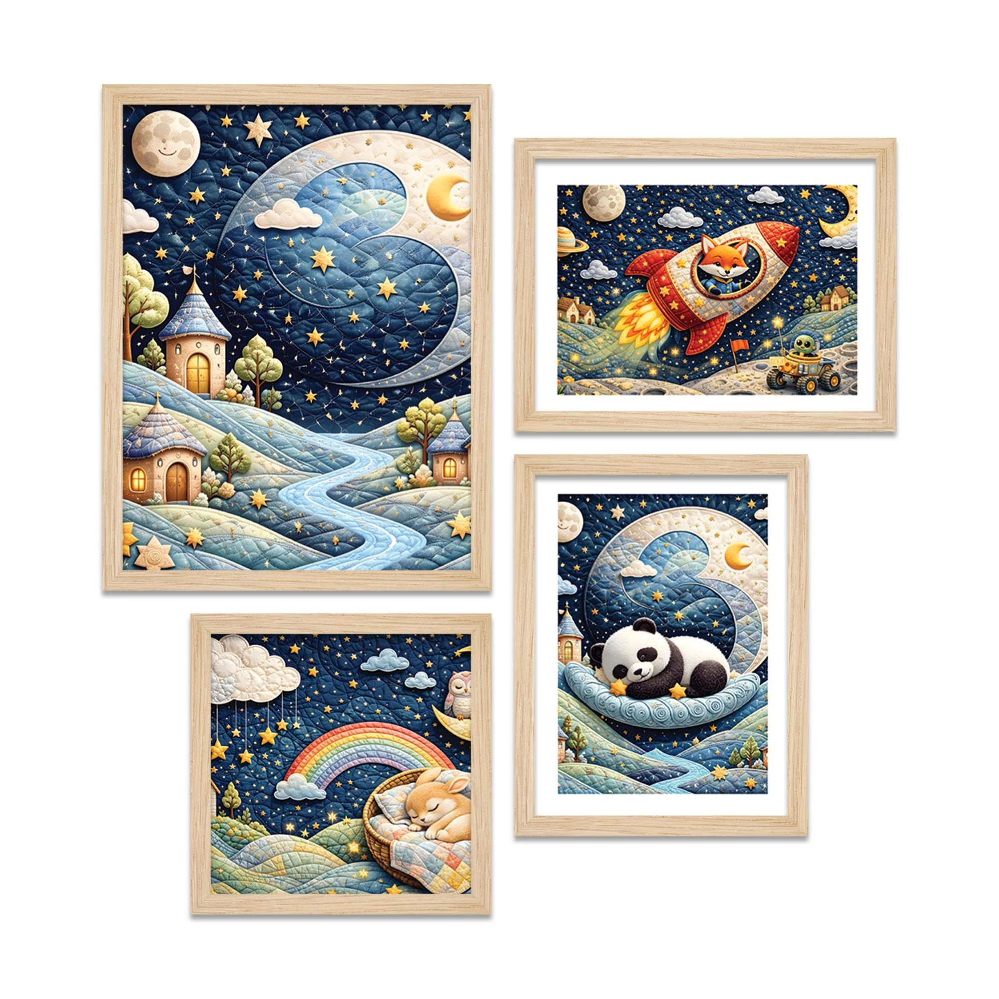 Kids Fantasy Wall Frame Set of Four - Image 4