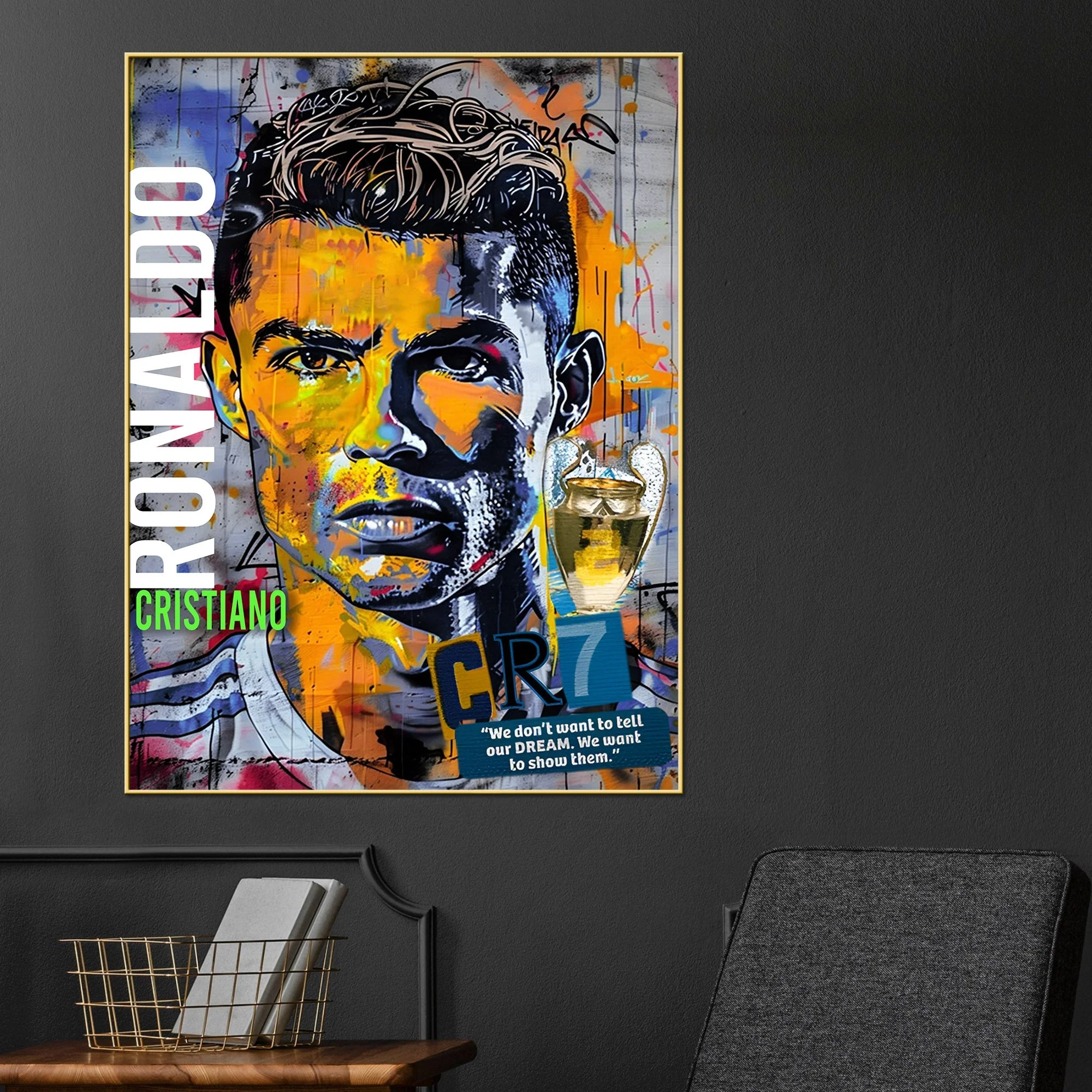 King Without Crown CR7 Cotton Canvas Wall Painting - Image 2
