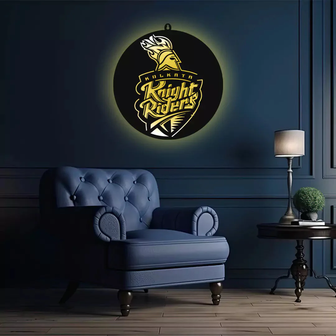 Kolkata Knight Riders KKR LED Wall Art Light for Cricket Fan Wall Decor - Image 2