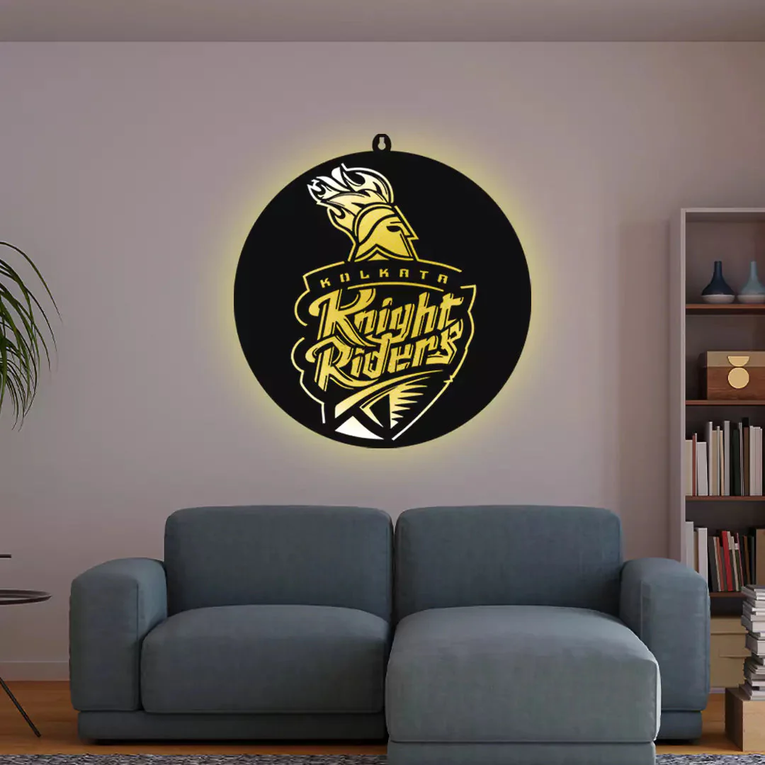 Kolkata Knight Riders KKR LED Wall Art Light for Cricket Fan Wall Decor - Image 3