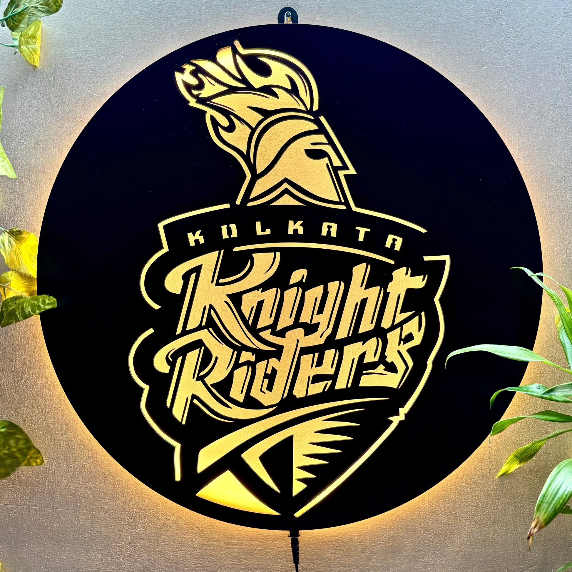 Kolkata Knight Riders KKR LED Wall Art Light for Cricket Fan Wall Decor - Image 5