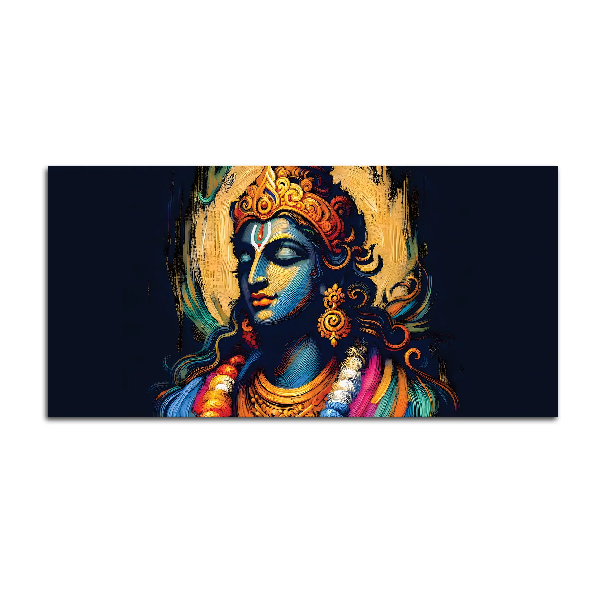Krishna Calm Face Spiritual Painting - Image 4