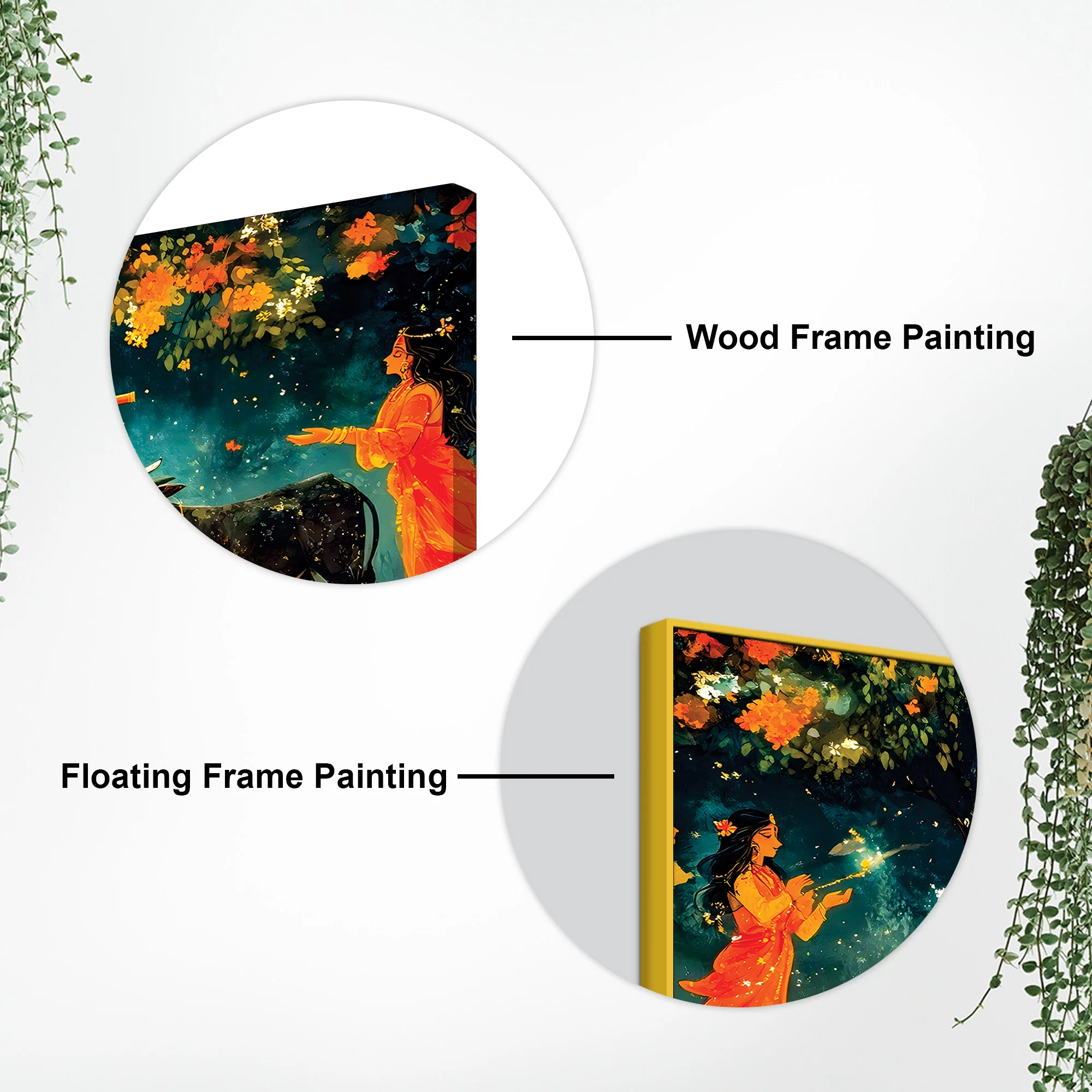 Krishna Gopi Devotional Painting - Image 7