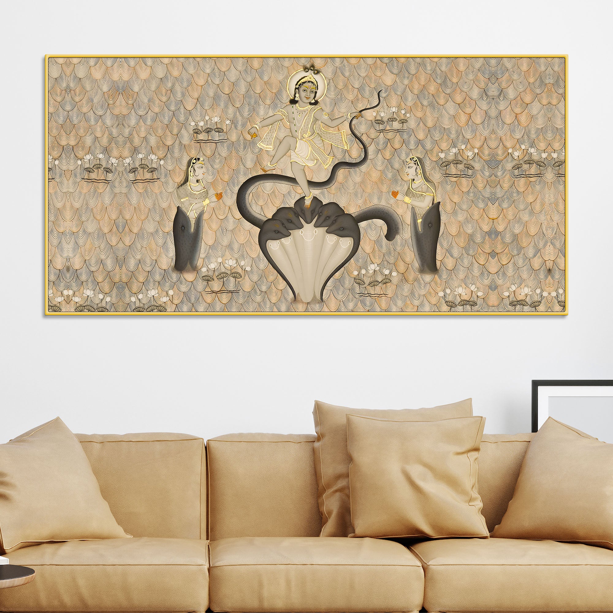 Krishna Kaliya Naag Leela Canvas Wall Painting – Lord Krishna Art