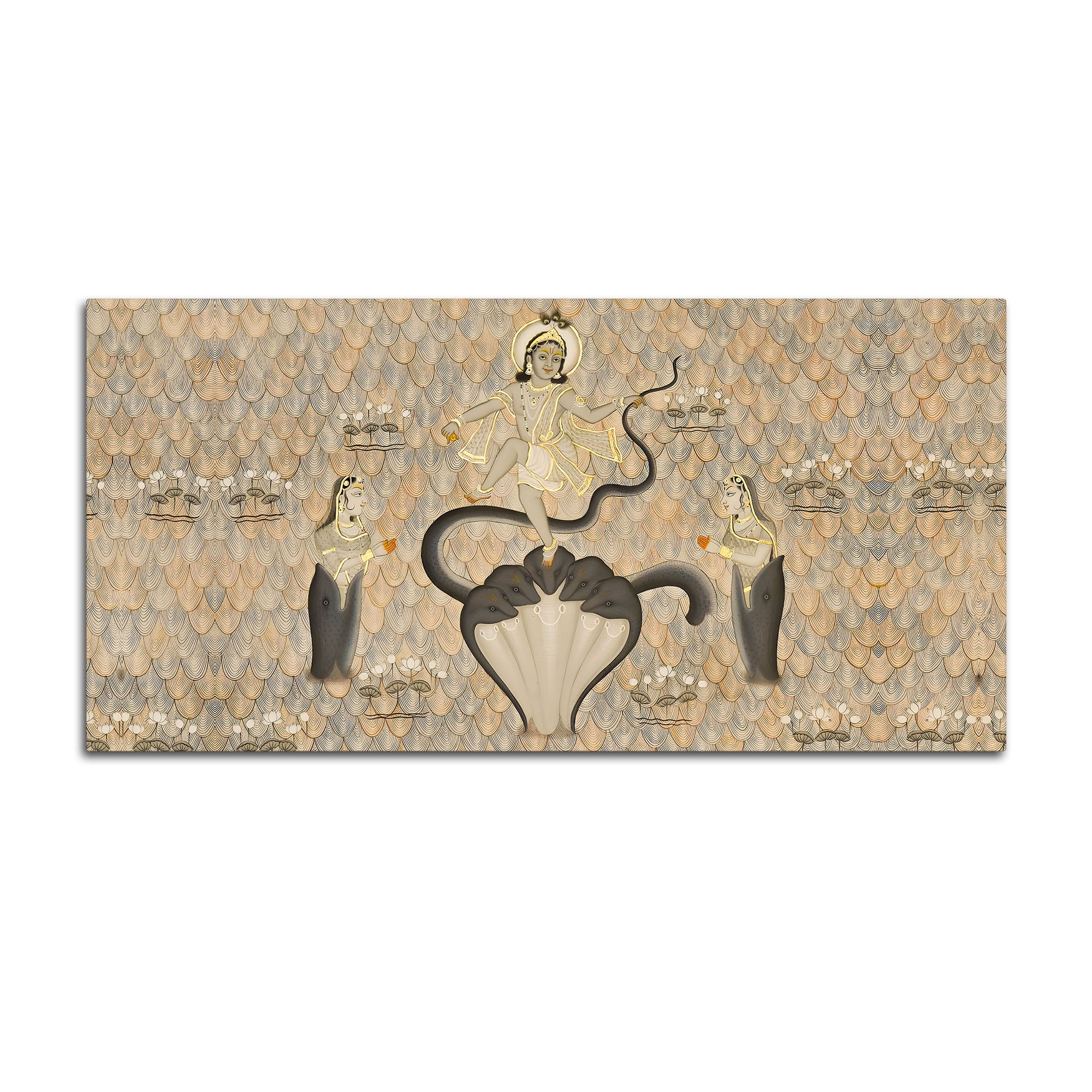 Krishna Kaliya Naag Leela Canvas Wall Painting – Lord Krishna Art - Image 4