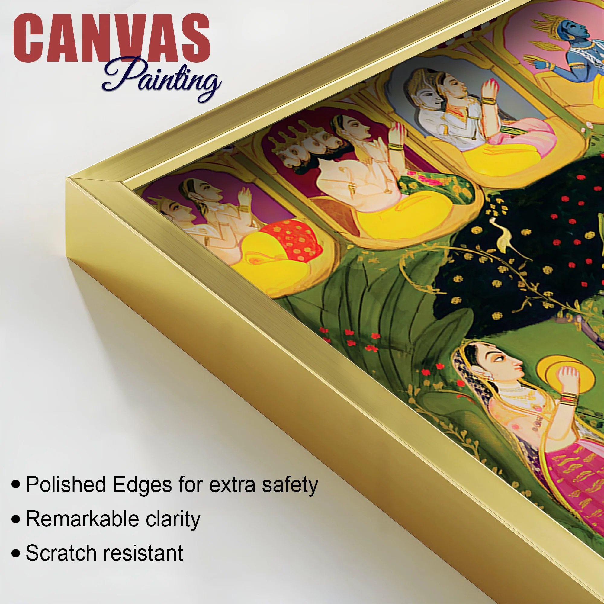 Krishna Raas Leela Painting with Gopis Pichwai Art Painting - Image 5