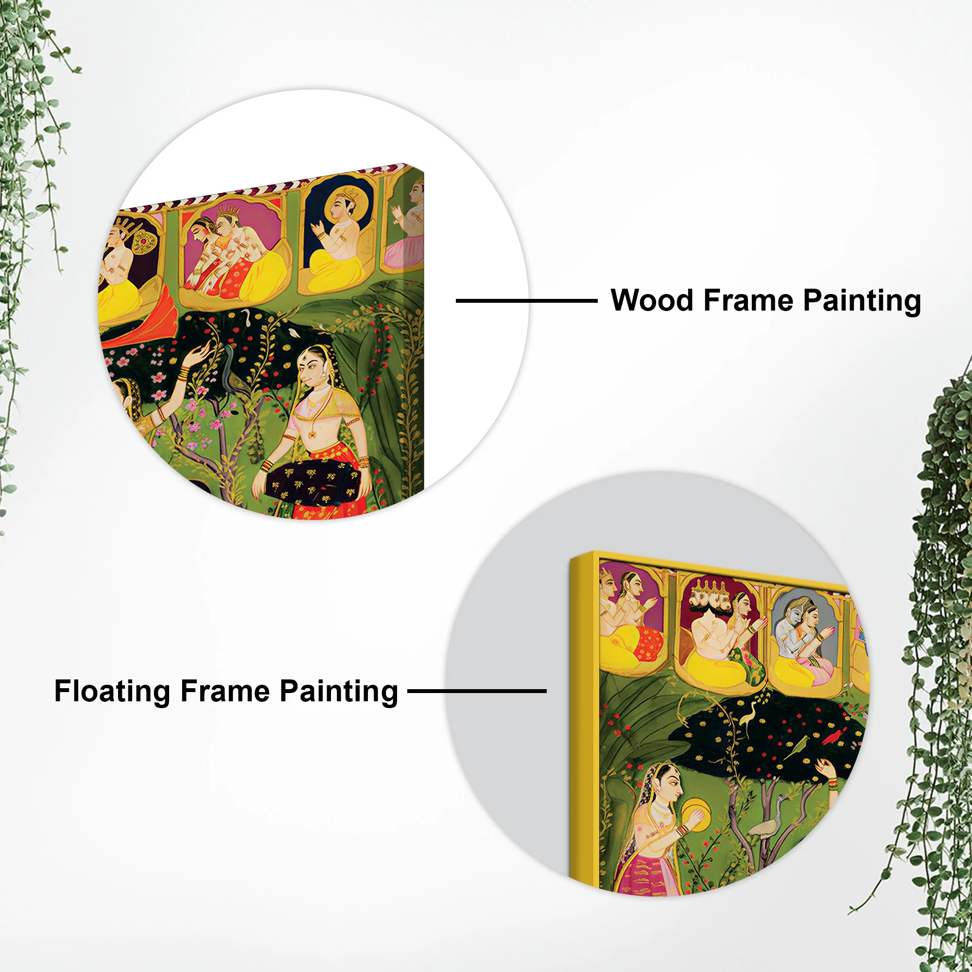 Krishna Raas Leela Painting with Gopis Pichwai Art Painting - Image 6