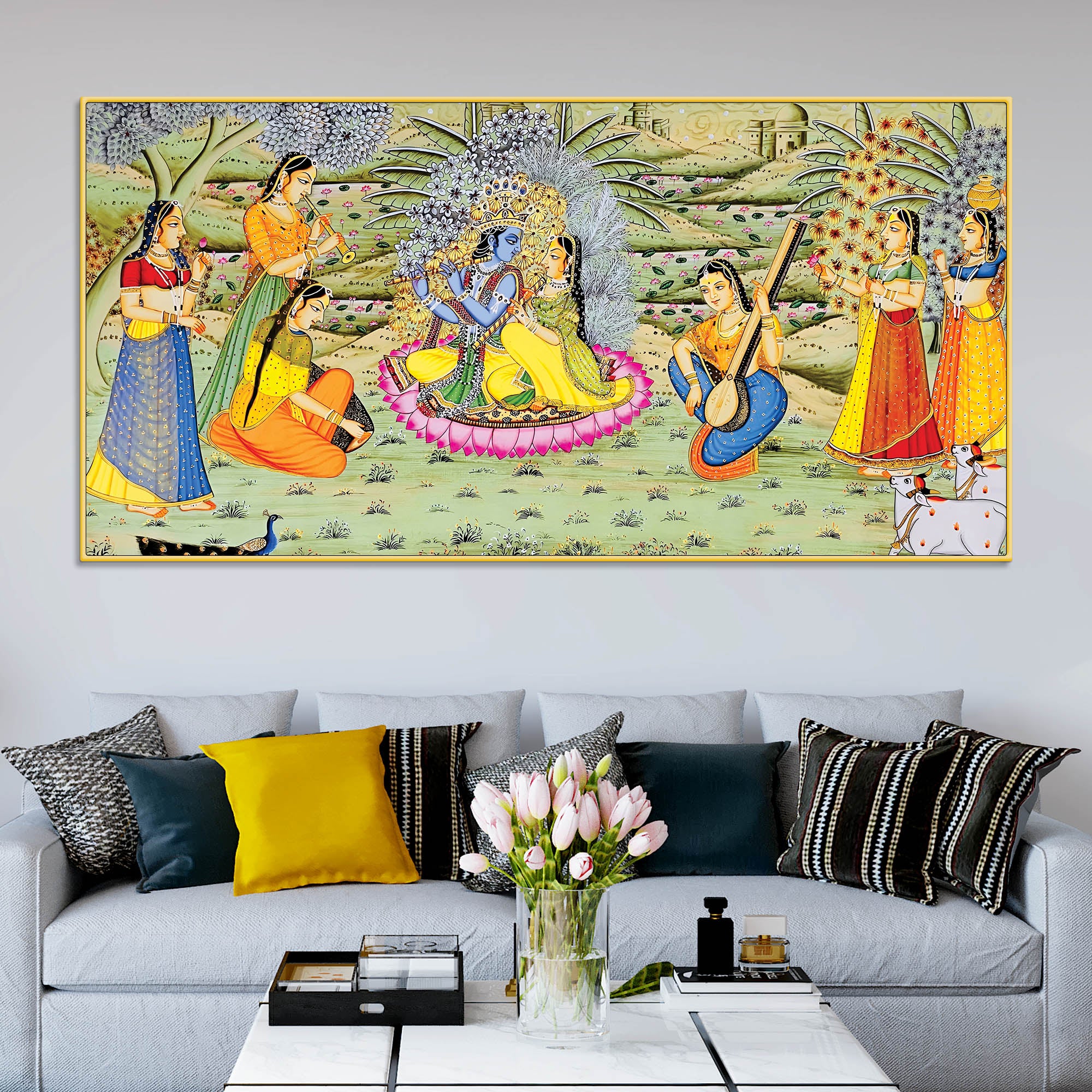 Krishna Raas Leela Pichwai Premium Wall Painting - Image 2