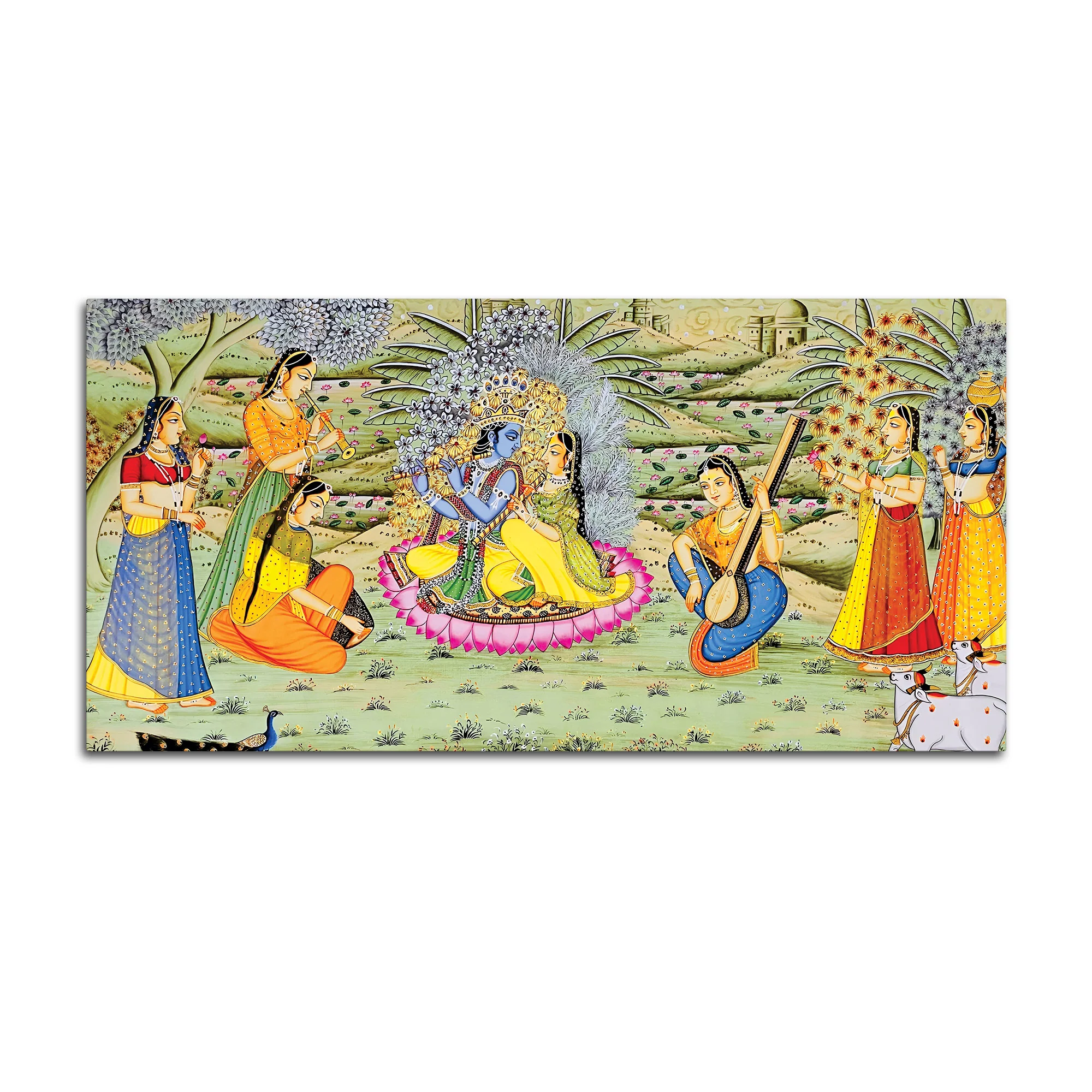 Krishna Raas Leela Pichwai Premium Wall Painting - Image 7