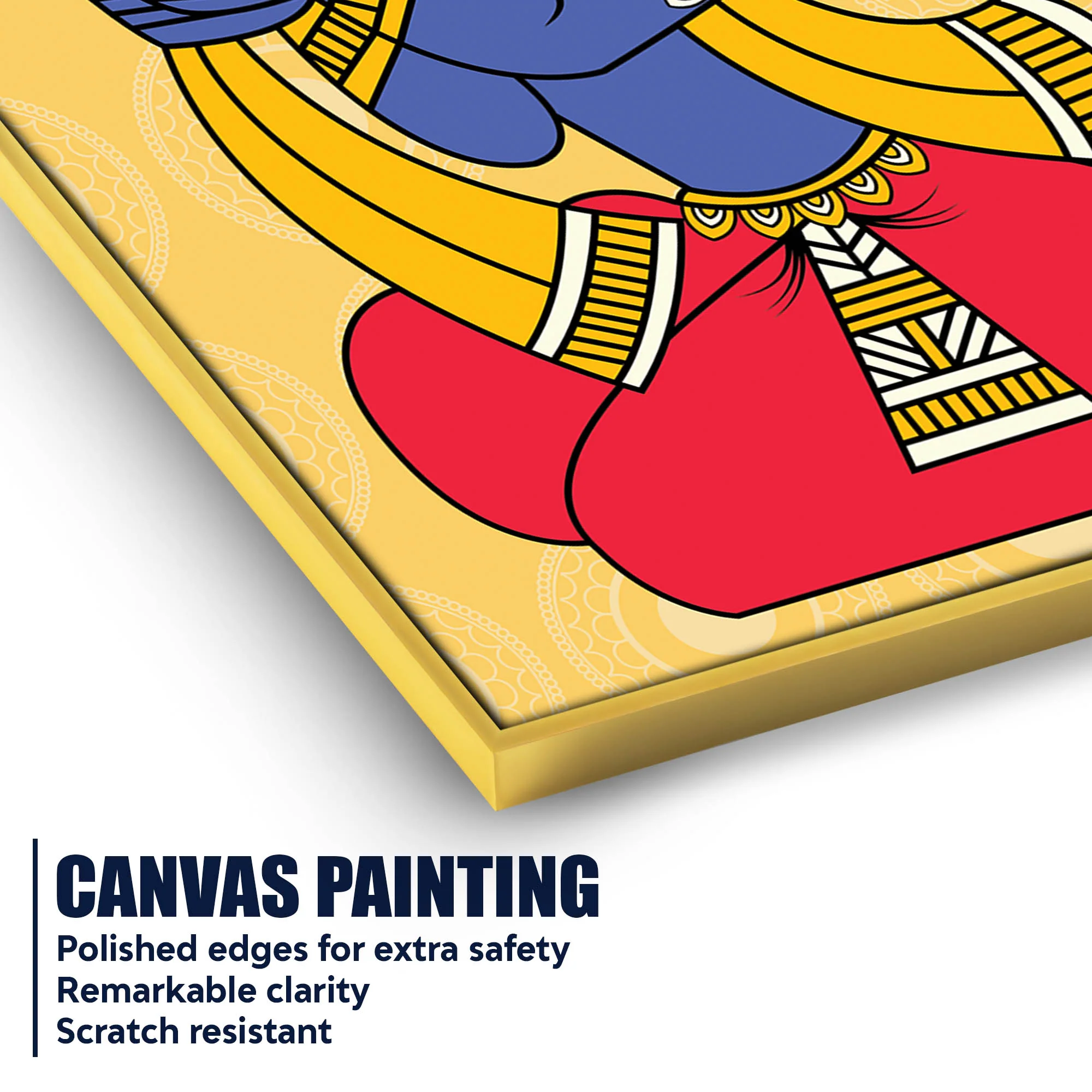 Krishna Religious Canvas Painting | Hindu Spiritual Wall Art - Image 4
