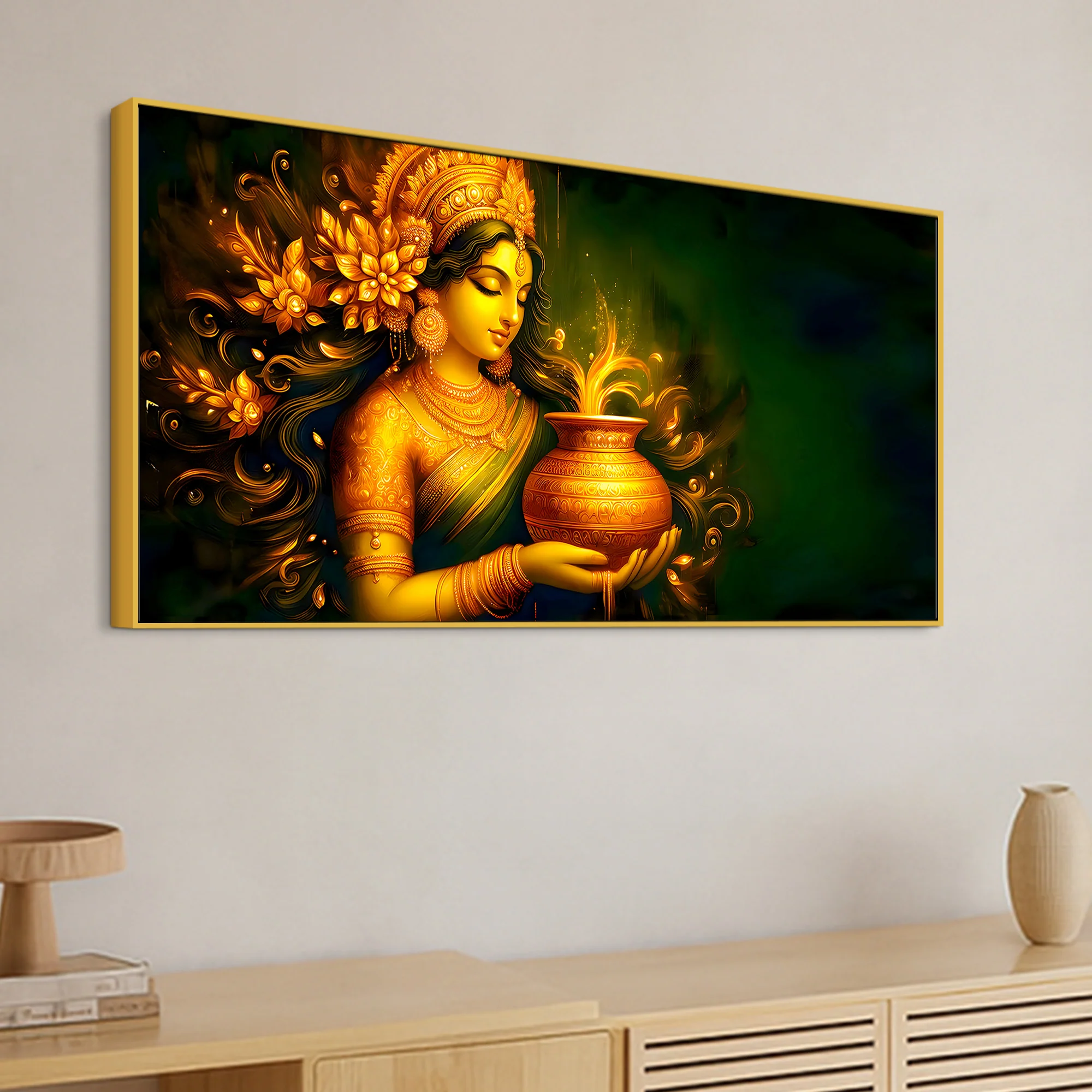 Lakshmi Mata Wall Home Décor Painting - Image 2