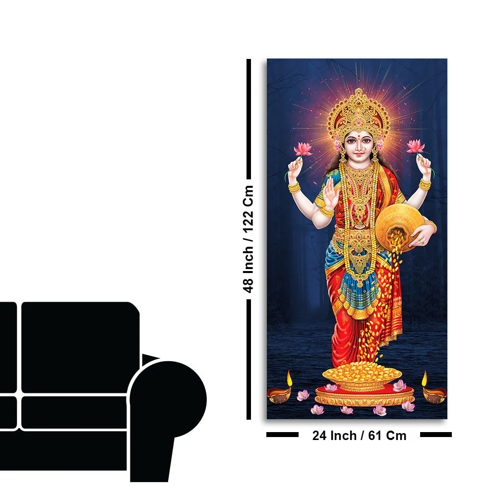 Laxmi Mata Canvas Wall Painting - Image 8