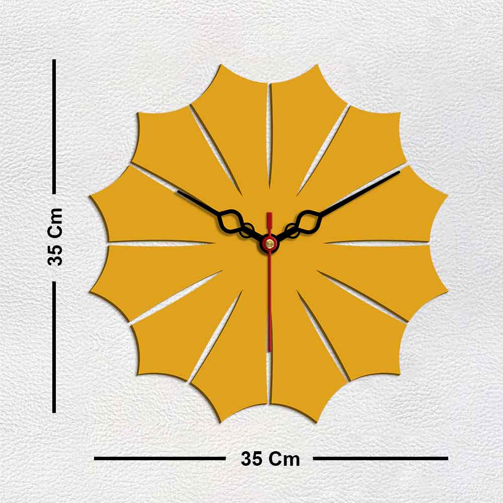 Leaf Shape Designer Wooden Wall Clock - Image 6