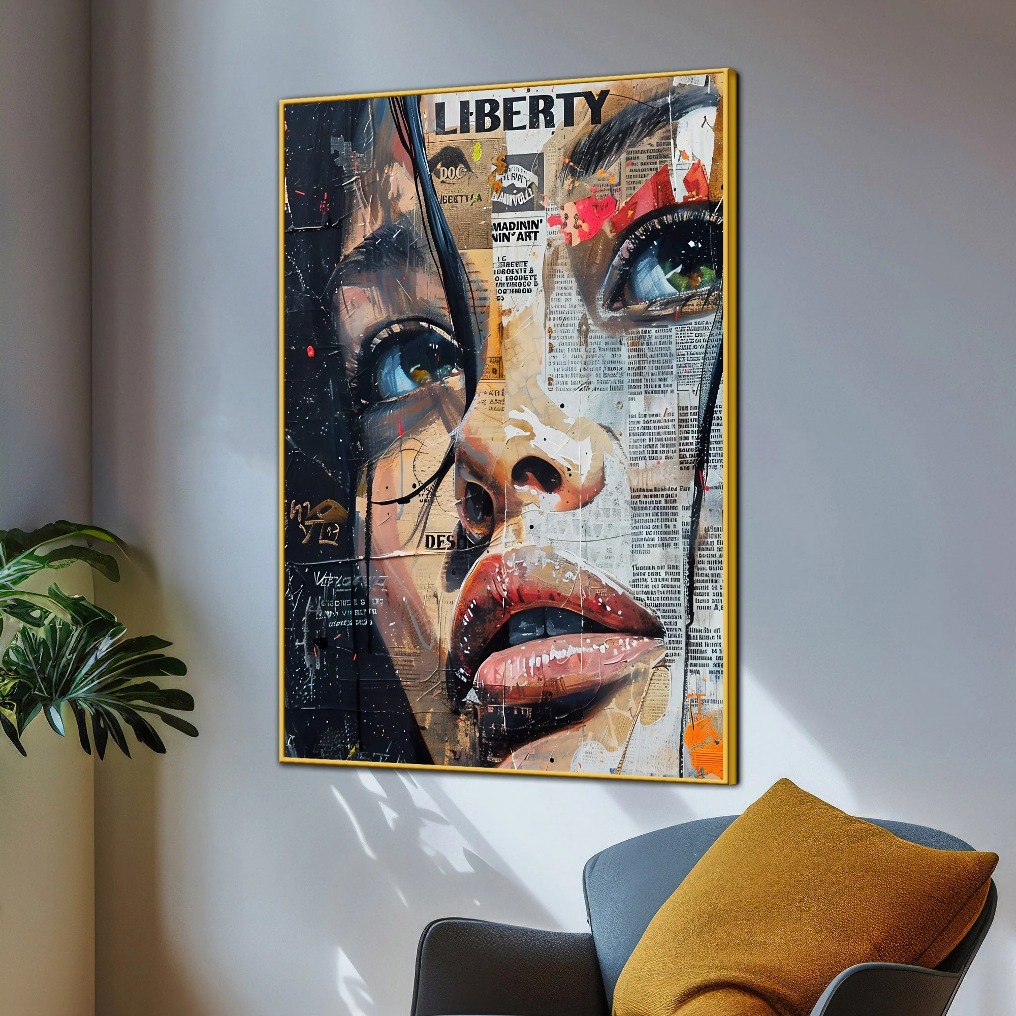 Liberty Of Life Cotton Canvas Wall Painting - Image 3