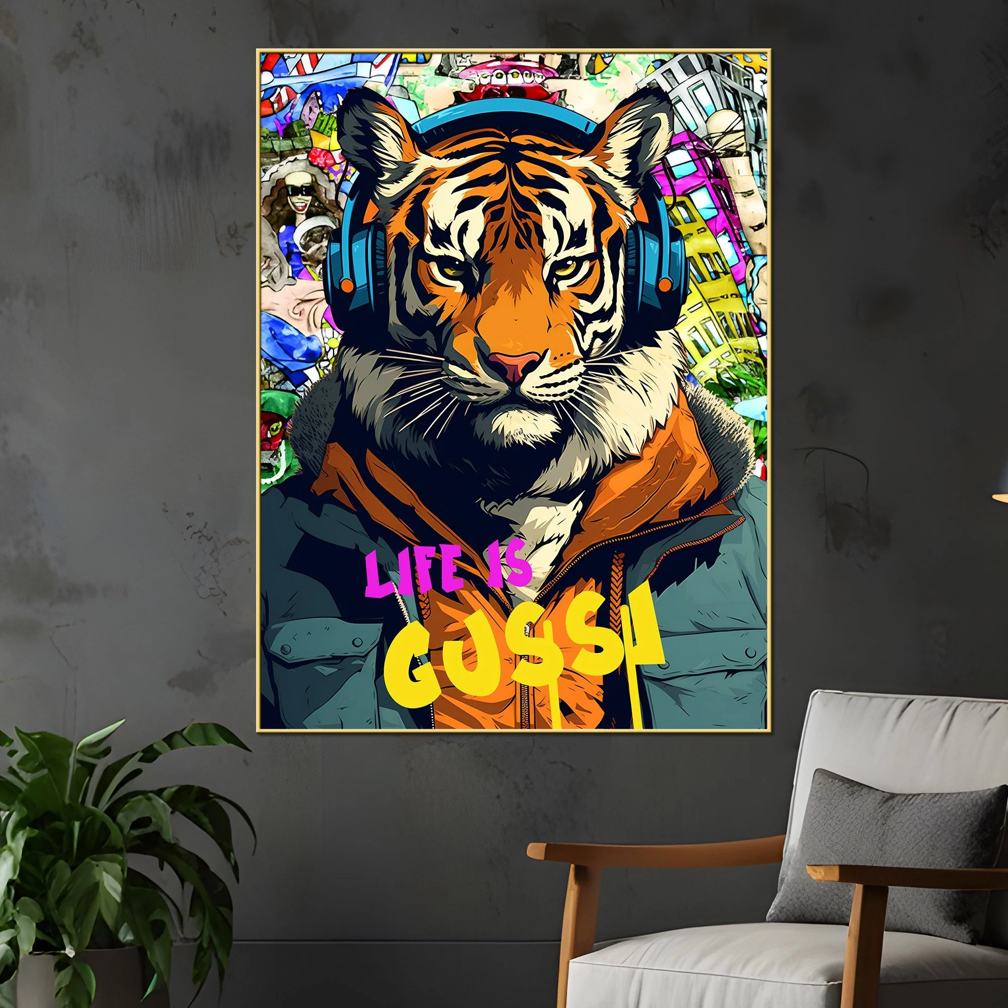 Life Of The King Makker Cotton Canvas Wall Painting - Image 2