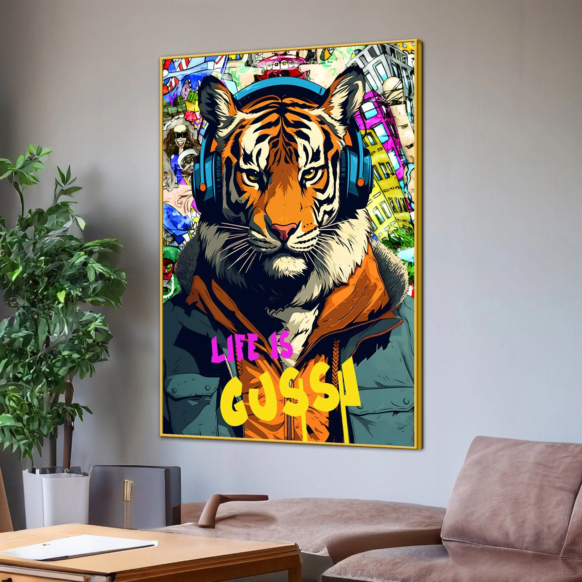 Life Of The King Makker Cotton Canvas Wall Painting - Image 3