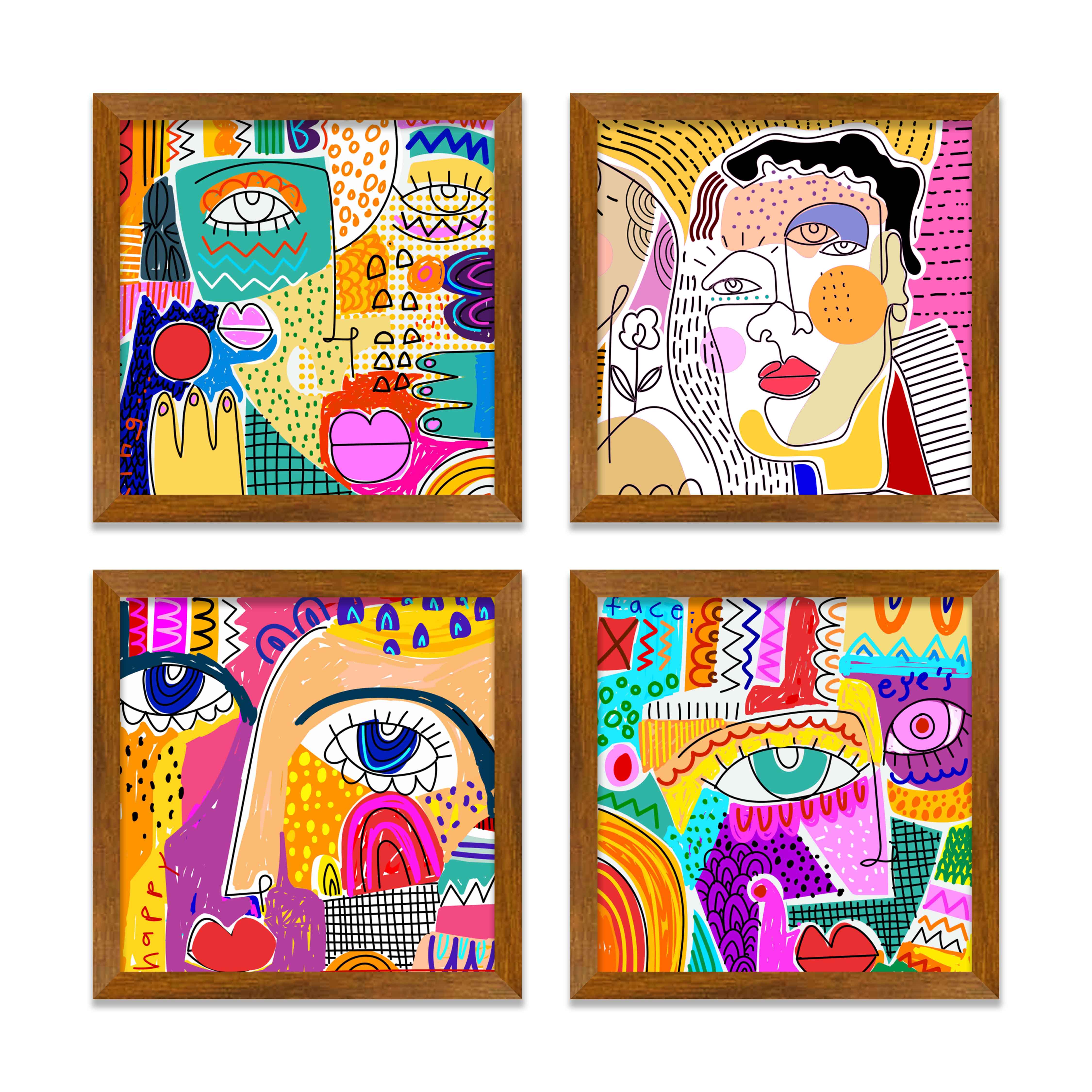Line Art Wall Frame Set of Four - Image 3