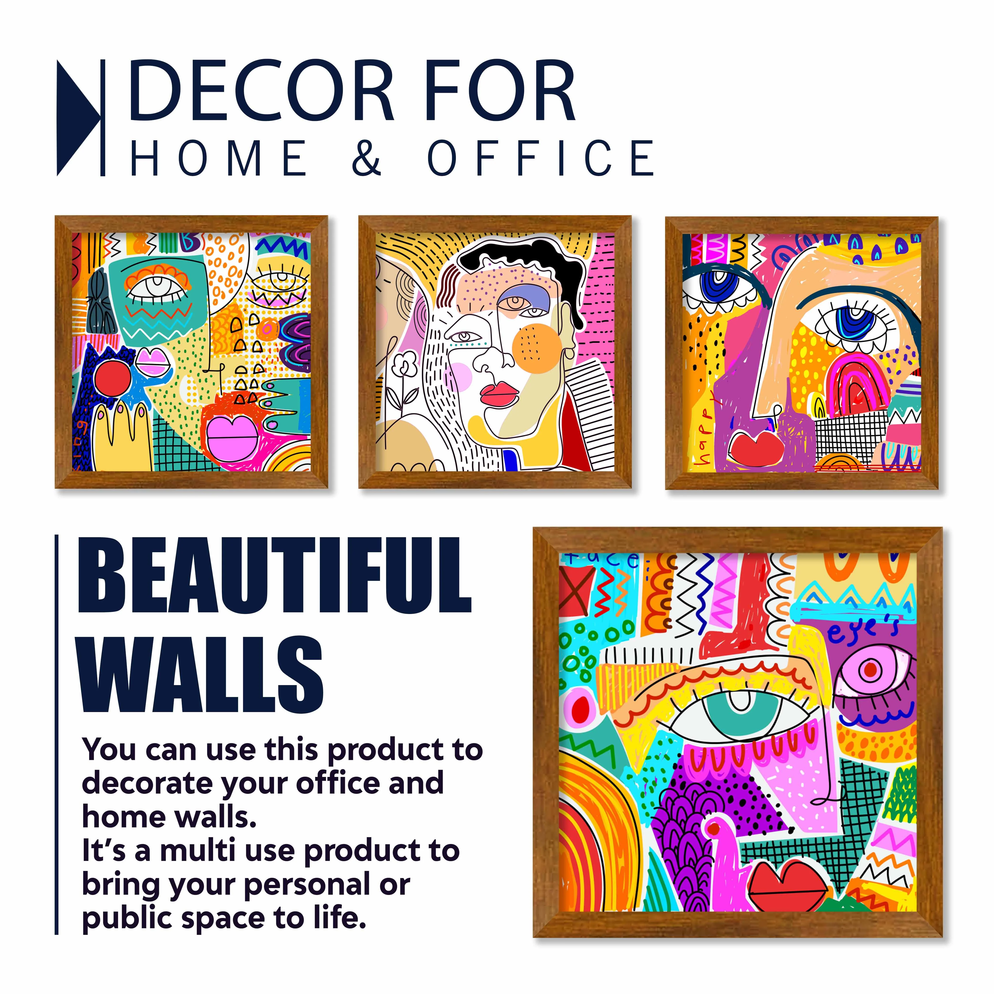 Line Art Wall Frame Set of Four - Image 4