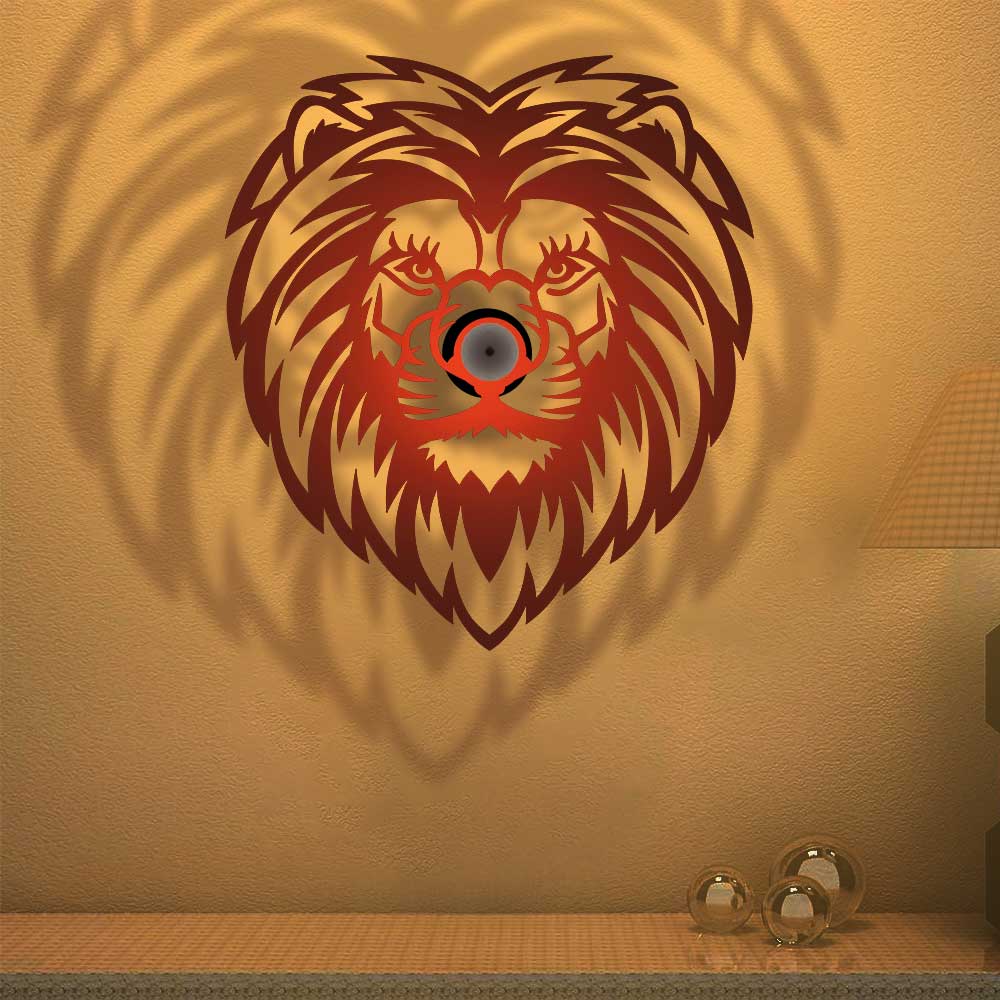 Lion Head Design Shadow Lamp - Image 3