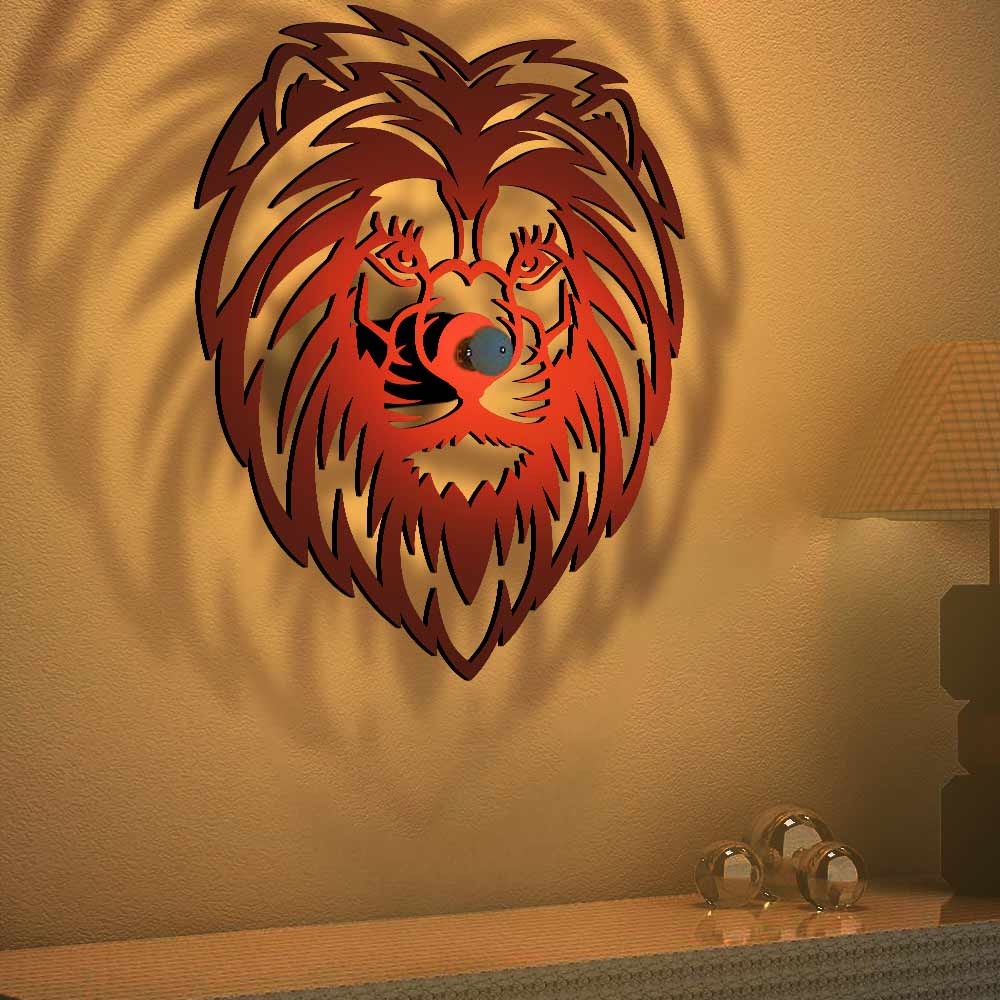 Lion Head Design Shadow Lamp - Image 4