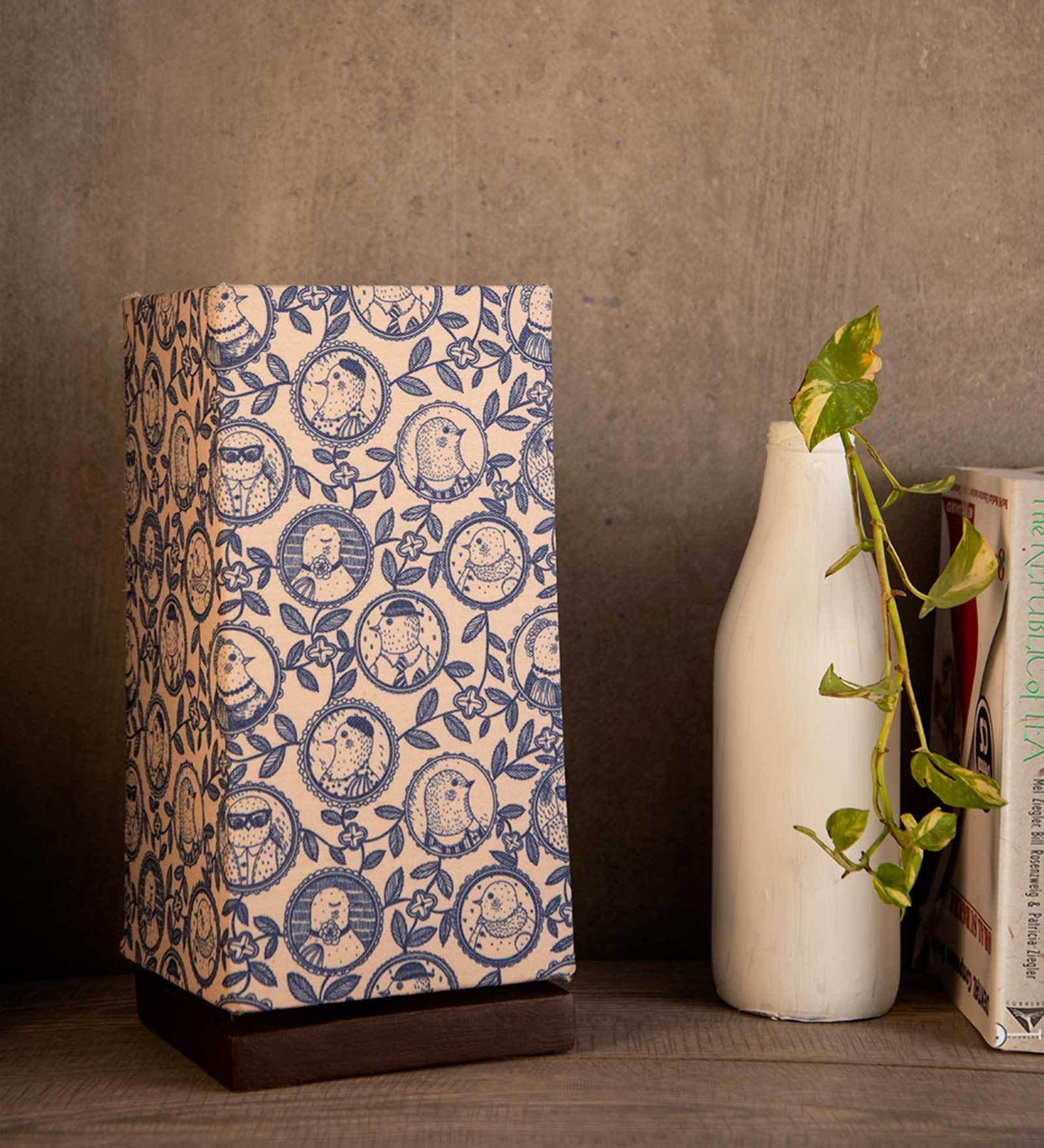 Little Birds Printed Modern Decorative Table Lamp - Image 2