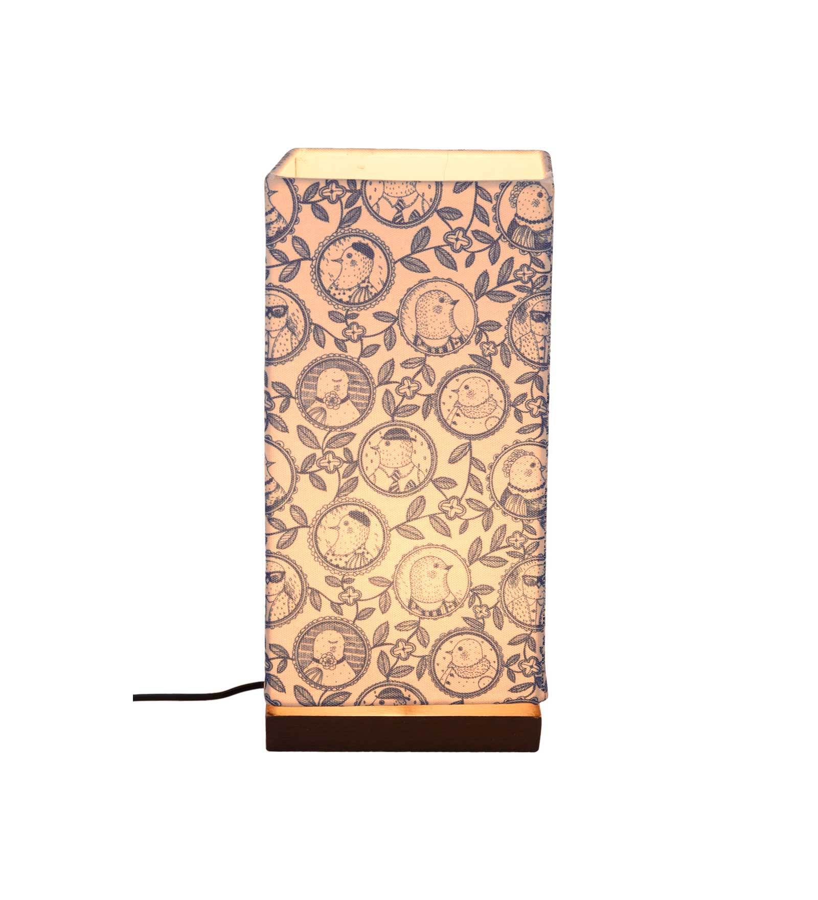 Little Birds Printed Modern Decorative Table Lamp - Image 3