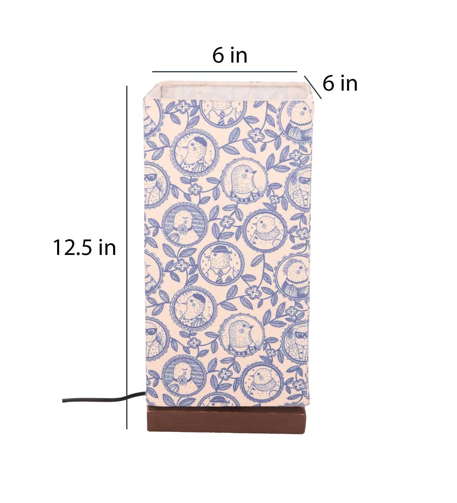 Little Birds Printed Modern Decorative Table Lamp - Image 6