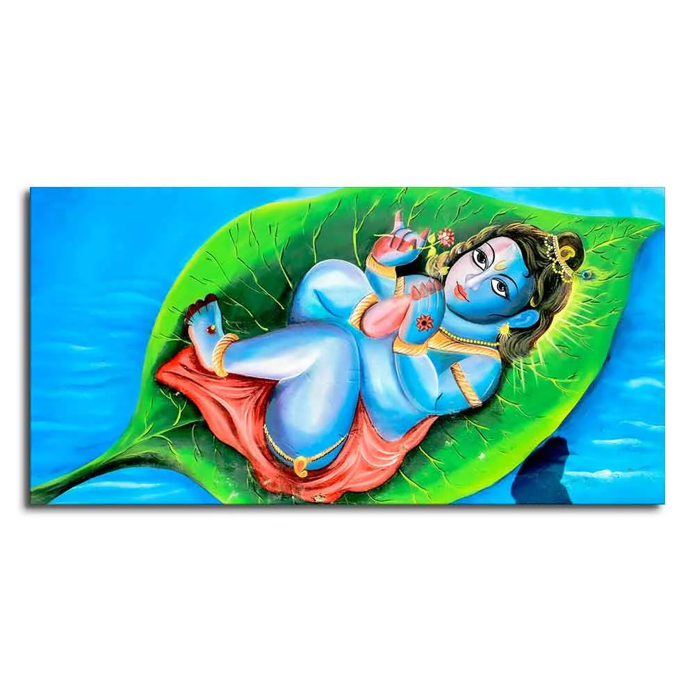 Little Krishna Abstract Wall Painting - Image 5