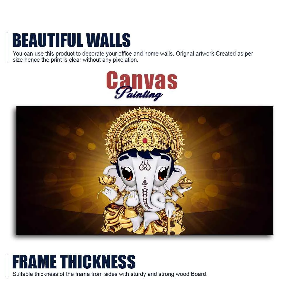 Little Lord Ganesha Premium Wall Painting - Image 6