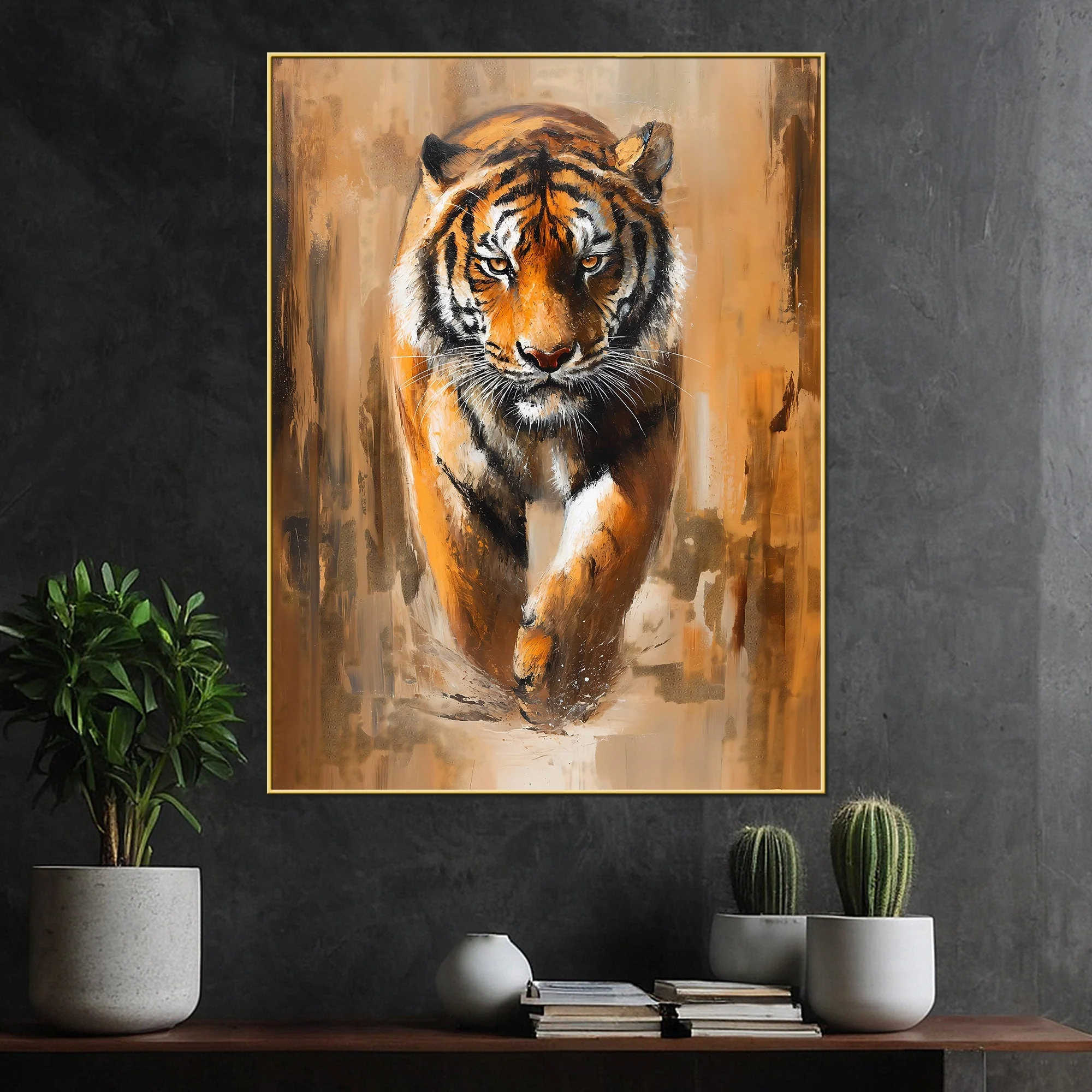 Lone Warrior On Final Walk Cotton Canvas Wall Painting - Image 2
