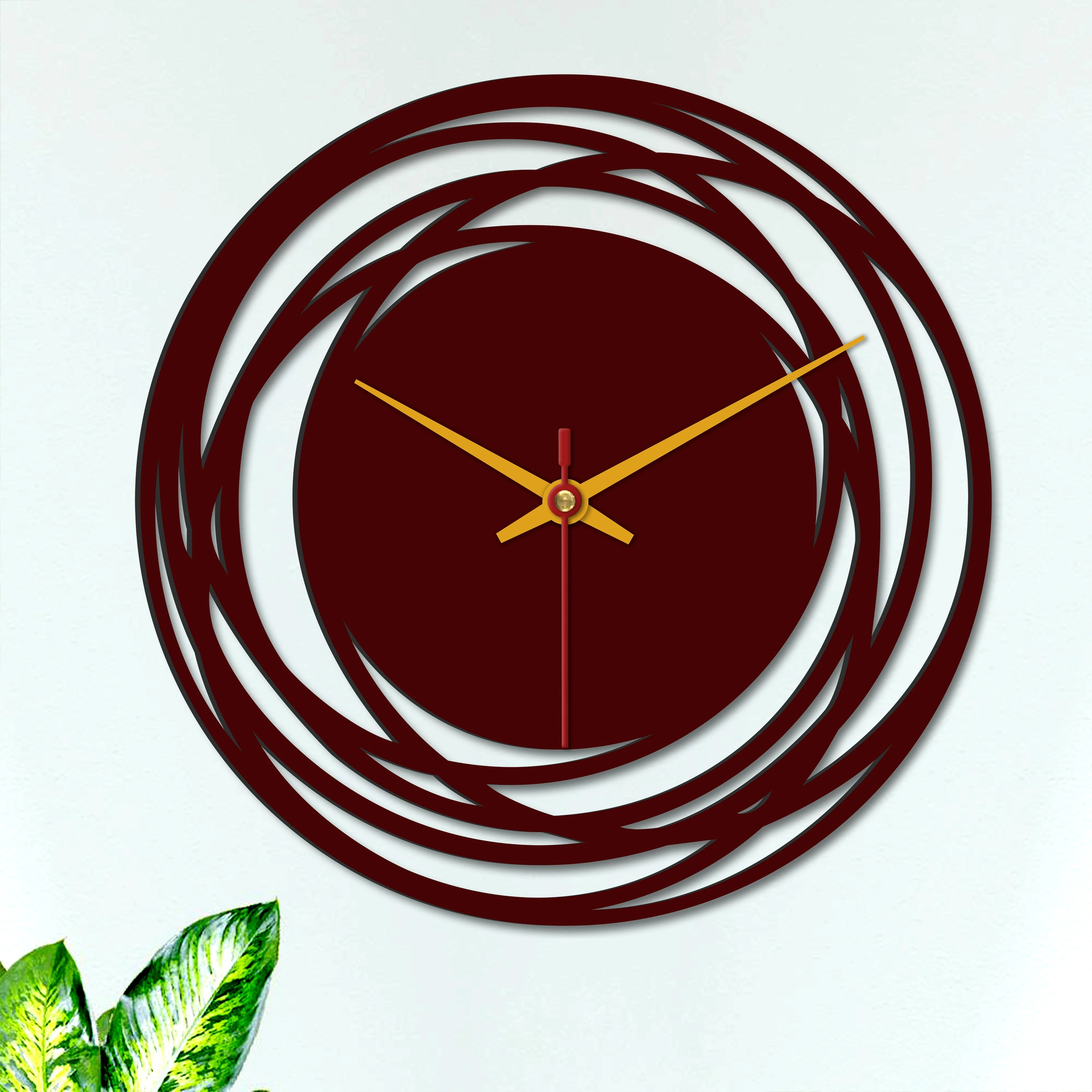 Loops Shape Wooden Wall Clock - Image 5