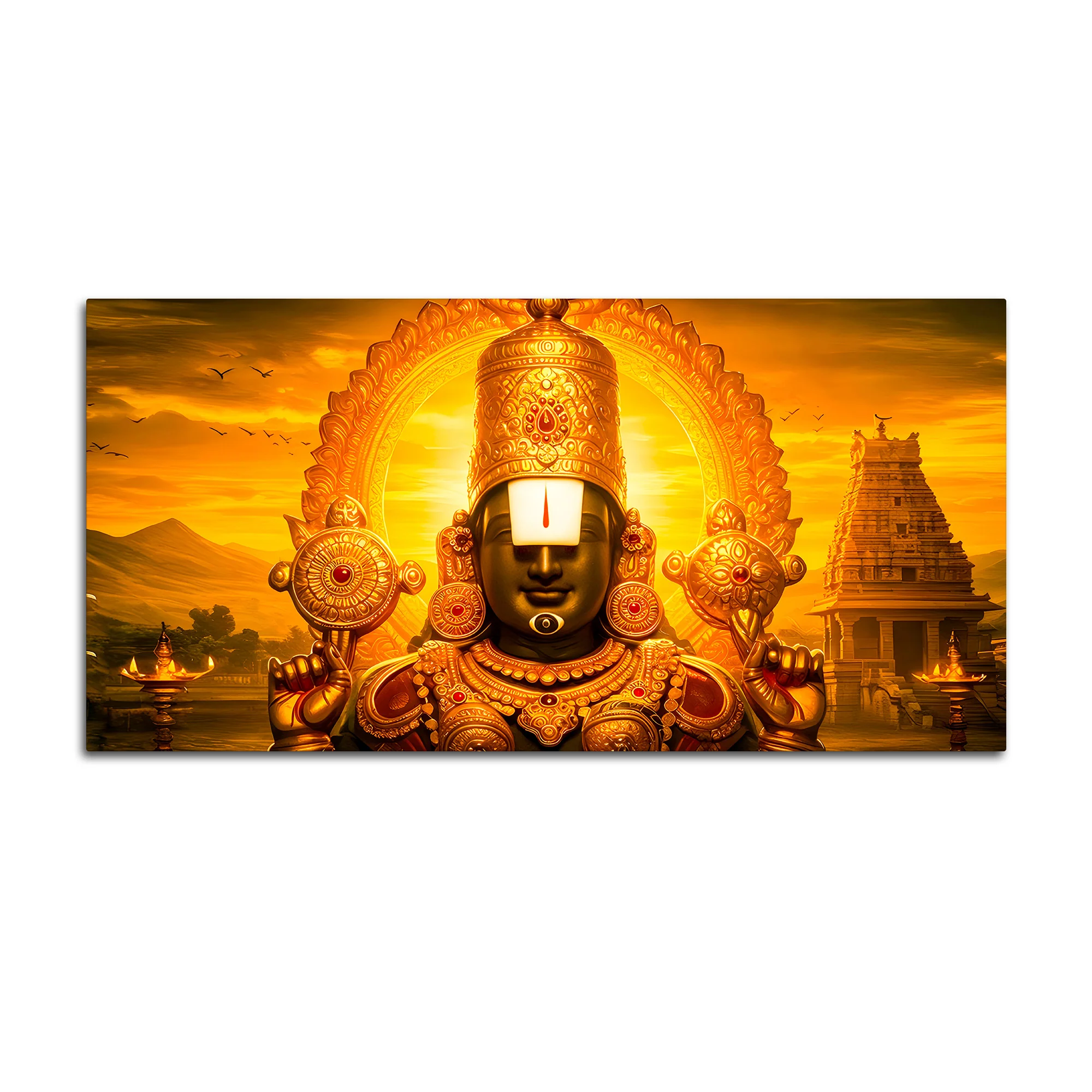 Lord Balaji Canvas Wall Painting for Home & Mandir - Image 4