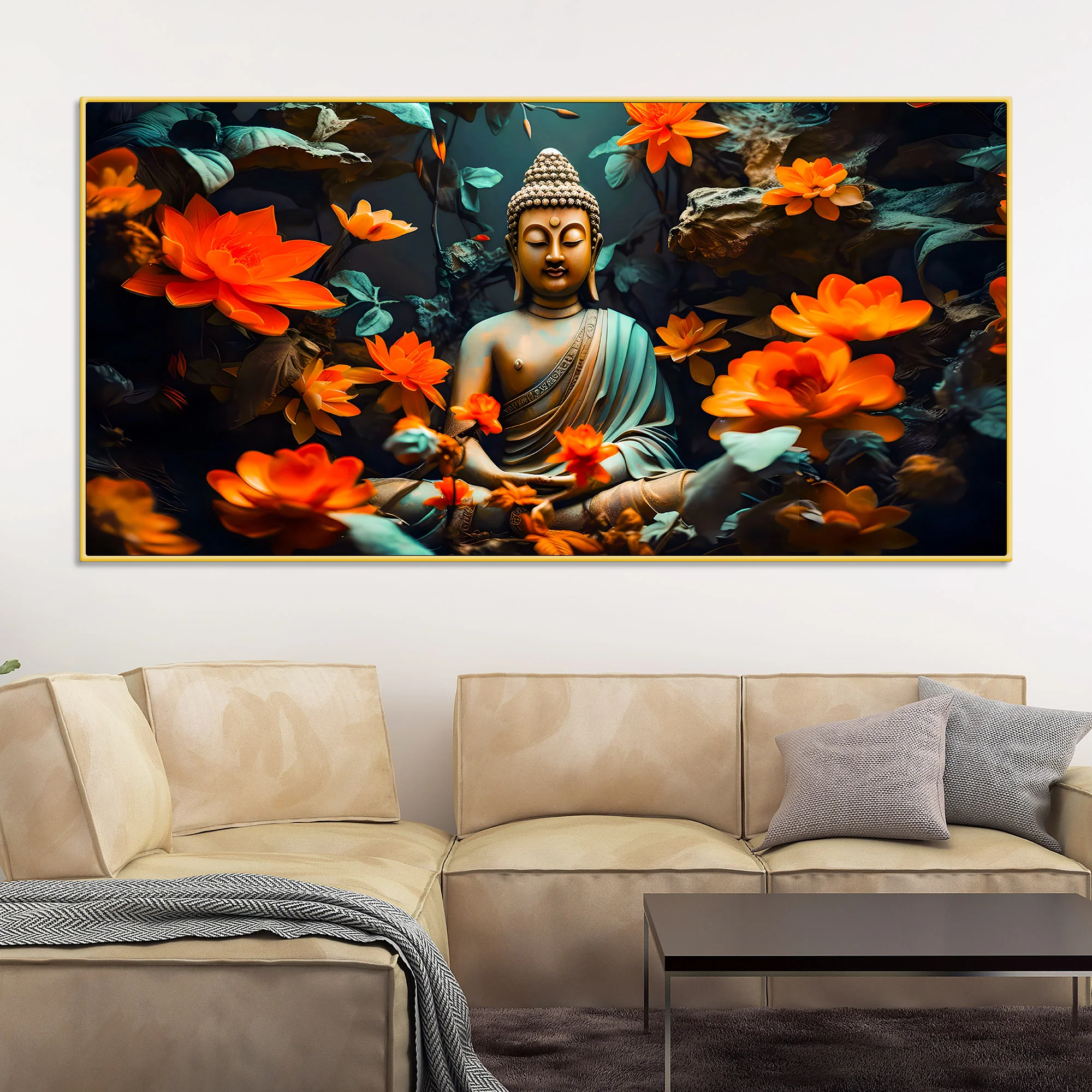 Lord Buddha Canvas Painting for Peaceful Wall Decoration - Image 2