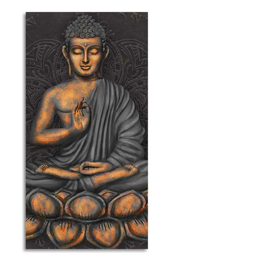 Lord Buddha in Forest  Premium Canvas Wall Painting - Image 6