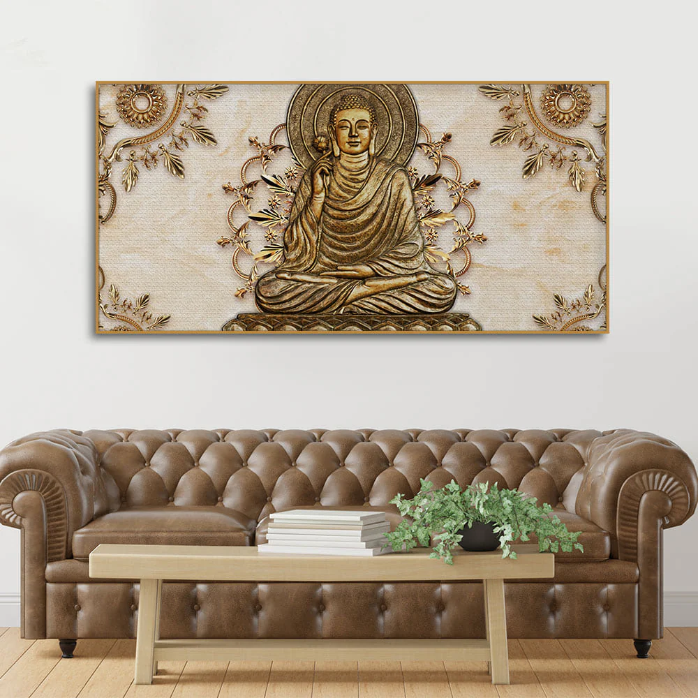 Lord Buddha Luxury Canvas Wall Painting - Image 3