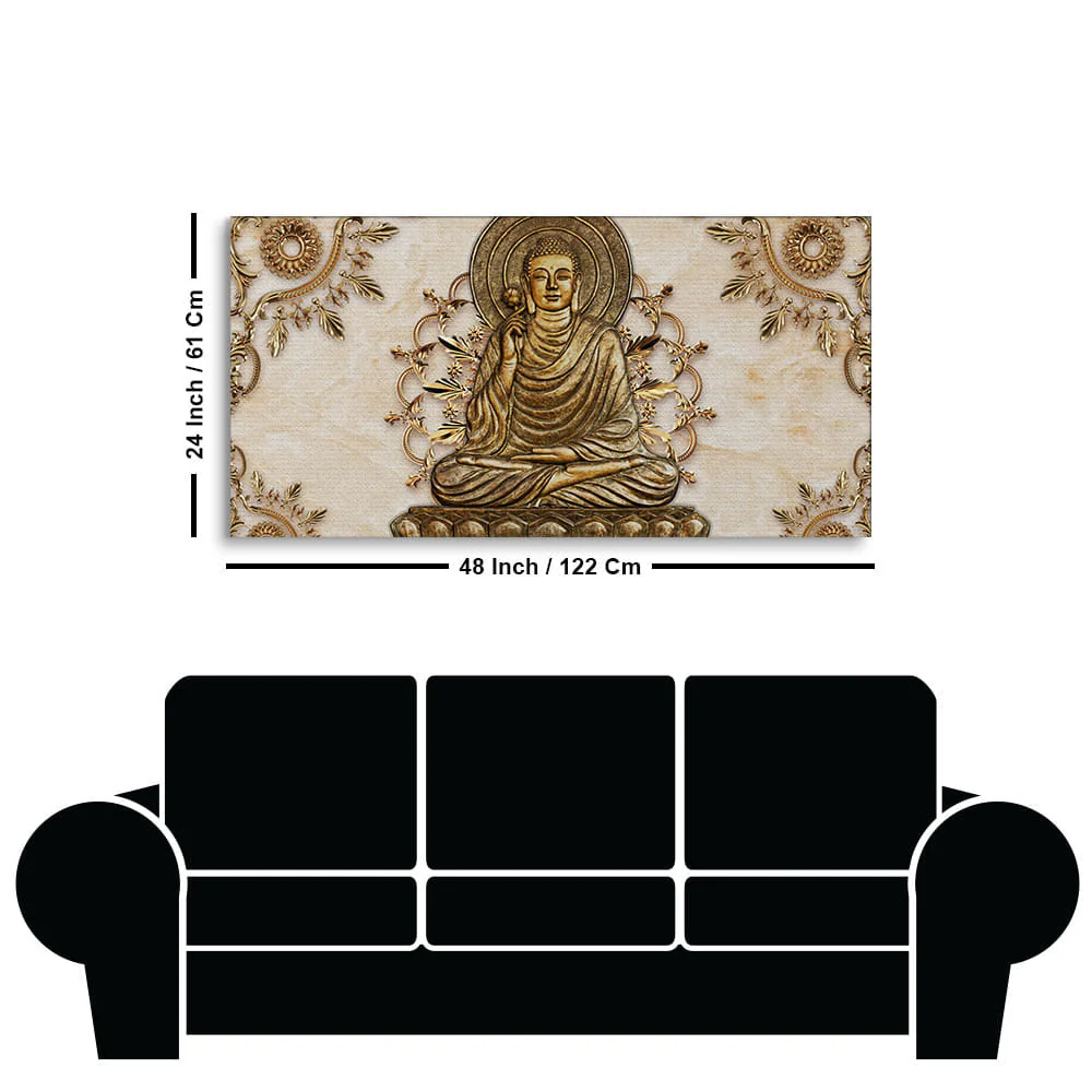 Lord Buddha Luxury Canvas Wall Painting - Image 7