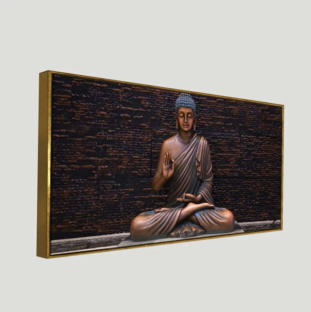 Lord Buddha Meditating Statue Canvas Wall Painting - Image 5