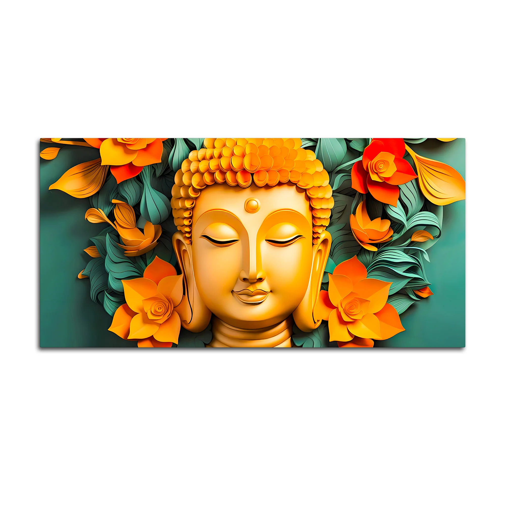 Lord Buddha Premium Canvas Wall Painting for Home & Office - Image 4