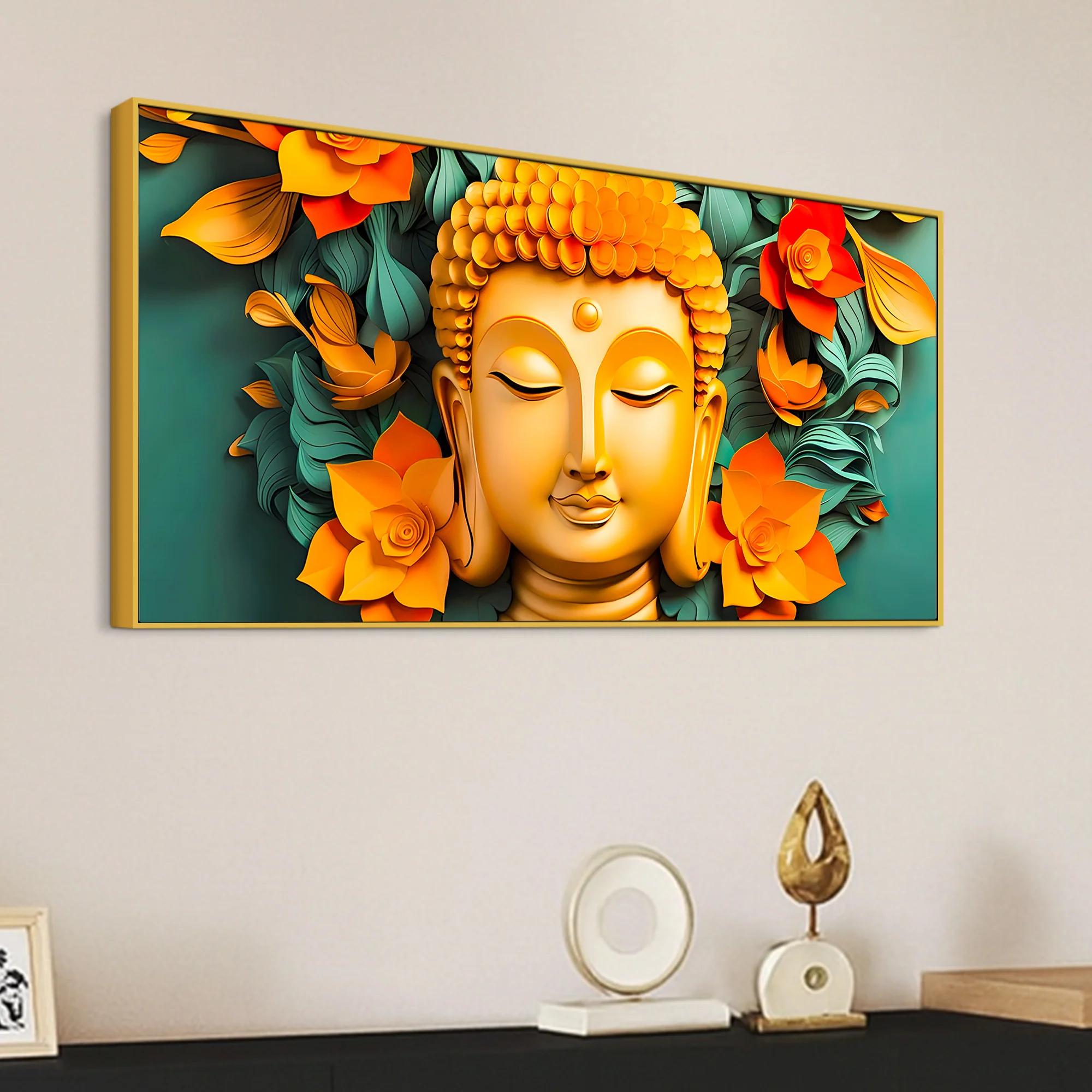 Lord Buddha Premium Canvas Wall Painting for Home & Office - Image 5