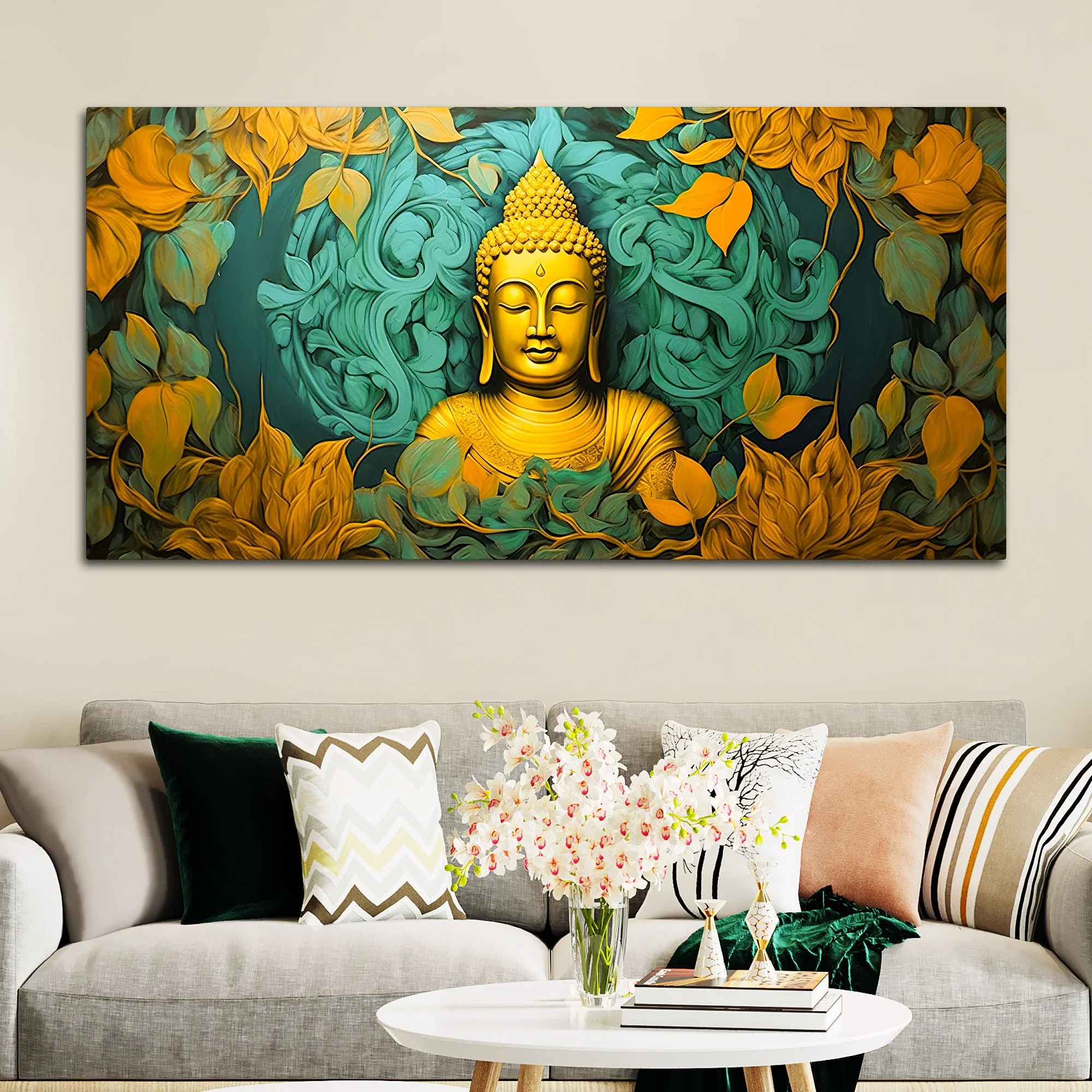 Lord Buddha Wall Painting for Peaceful & Positive Home Energy - Image 3