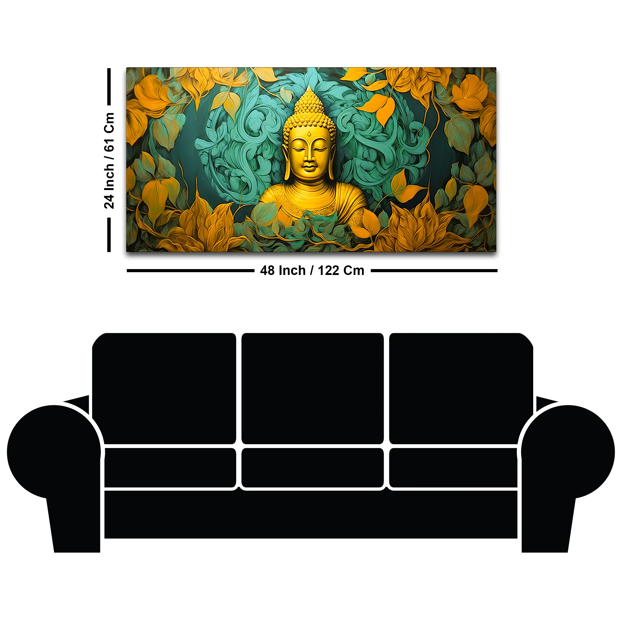 Lord Buddha Wall Painting for Peaceful & Positive Home Energy - Image 8