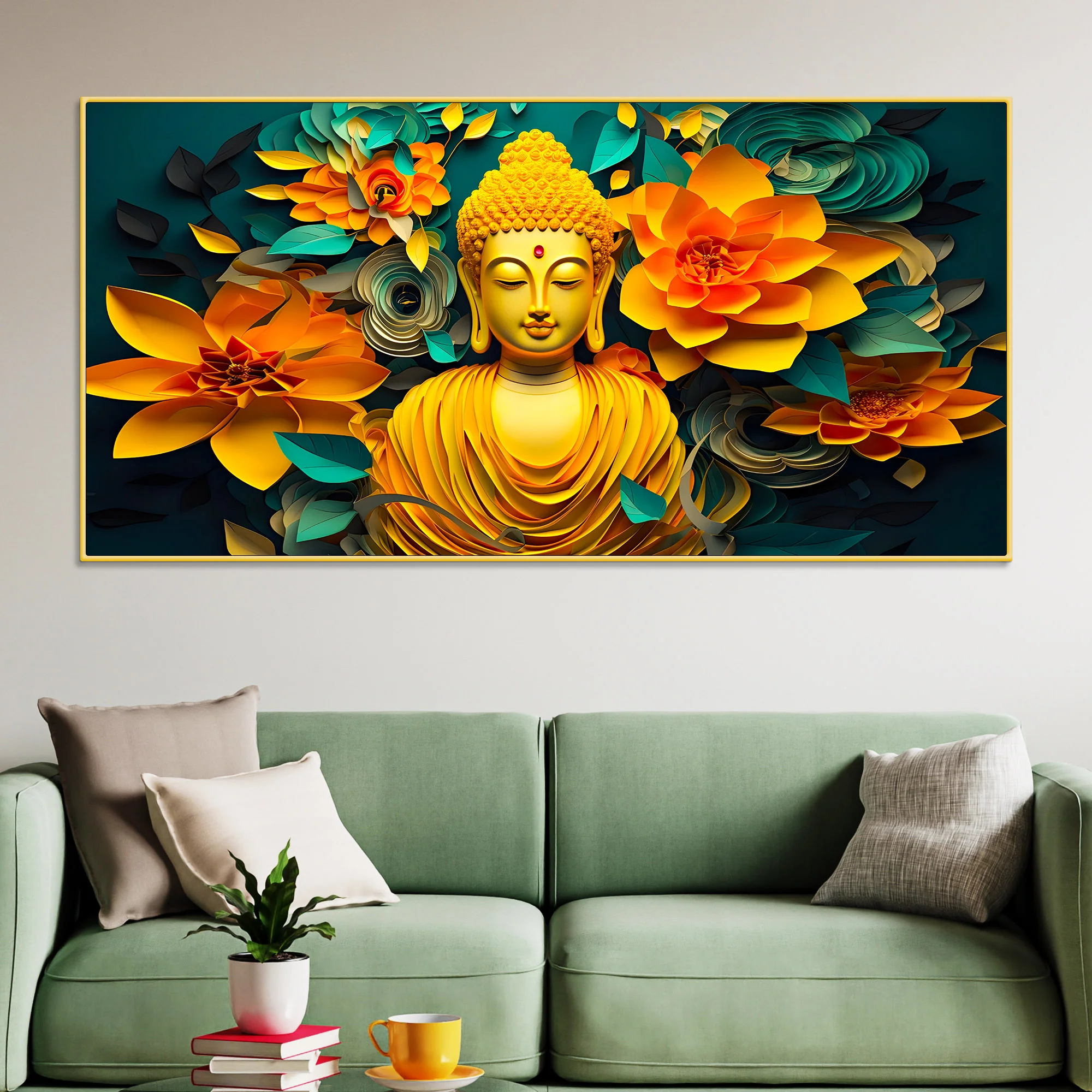 Lord Buddha Wall Painting for Premium Decor