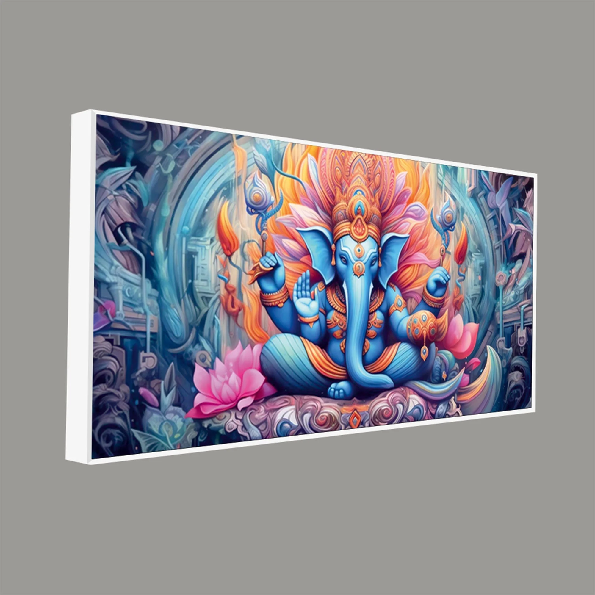 Lord Ganesh Decorative Artistic Canvas Wall Painiting - Image 5