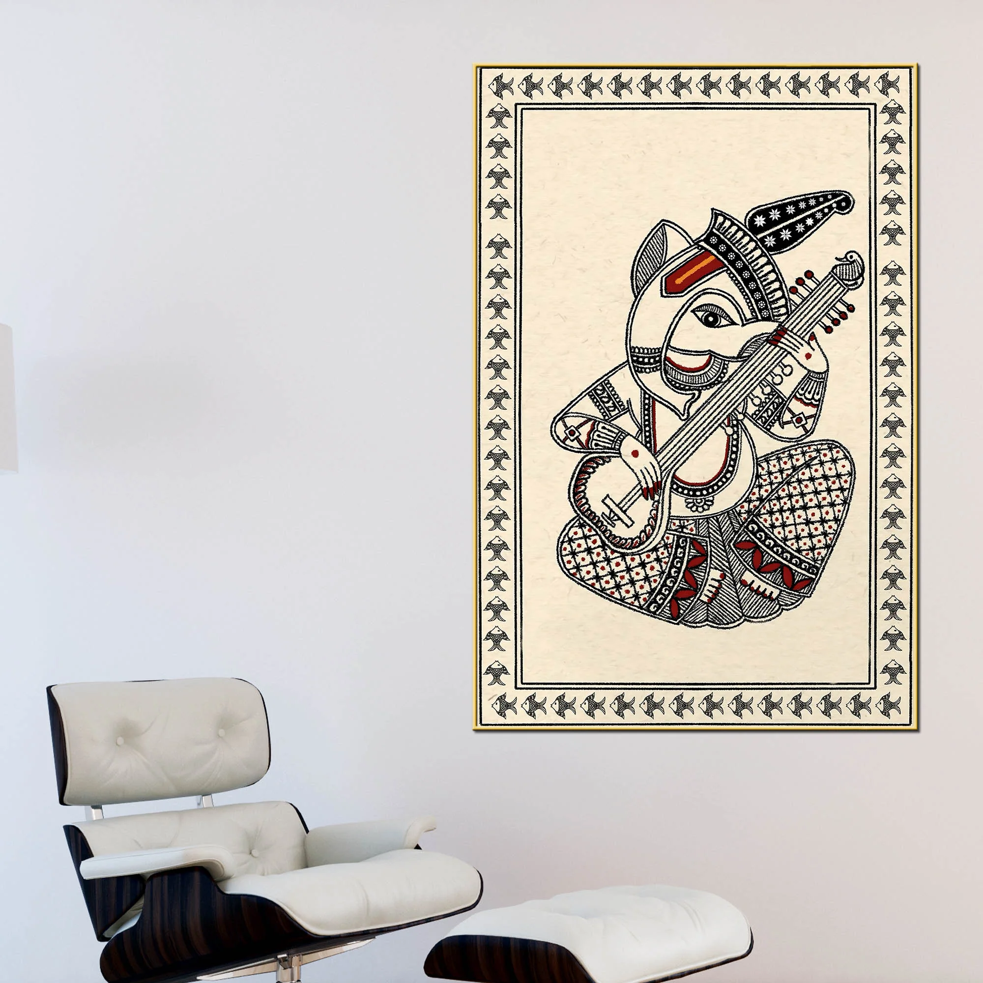 Lord Ganesha Canvas Wall Painting for Spiritual Décor - Image 2