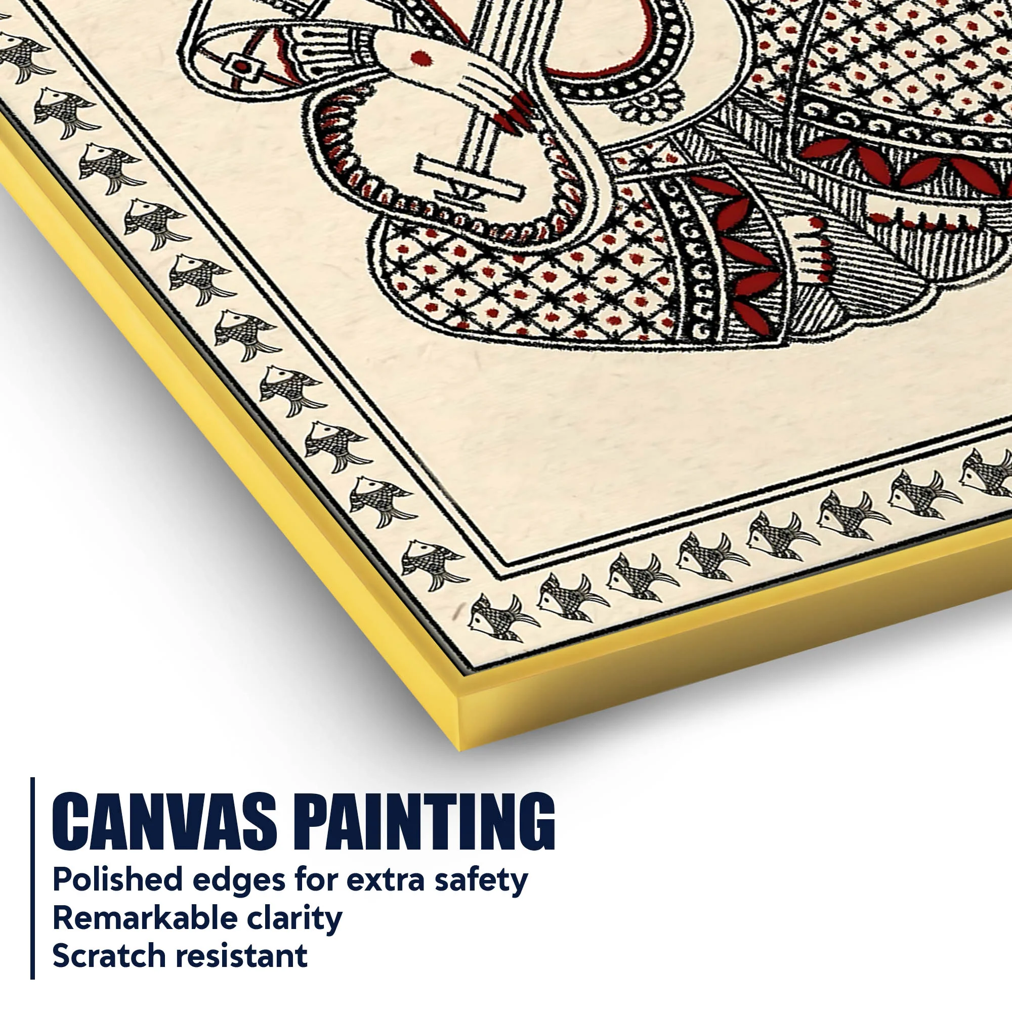 Lord Ganesha Canvas Wall Painting for Spiritual Décor - Image 4