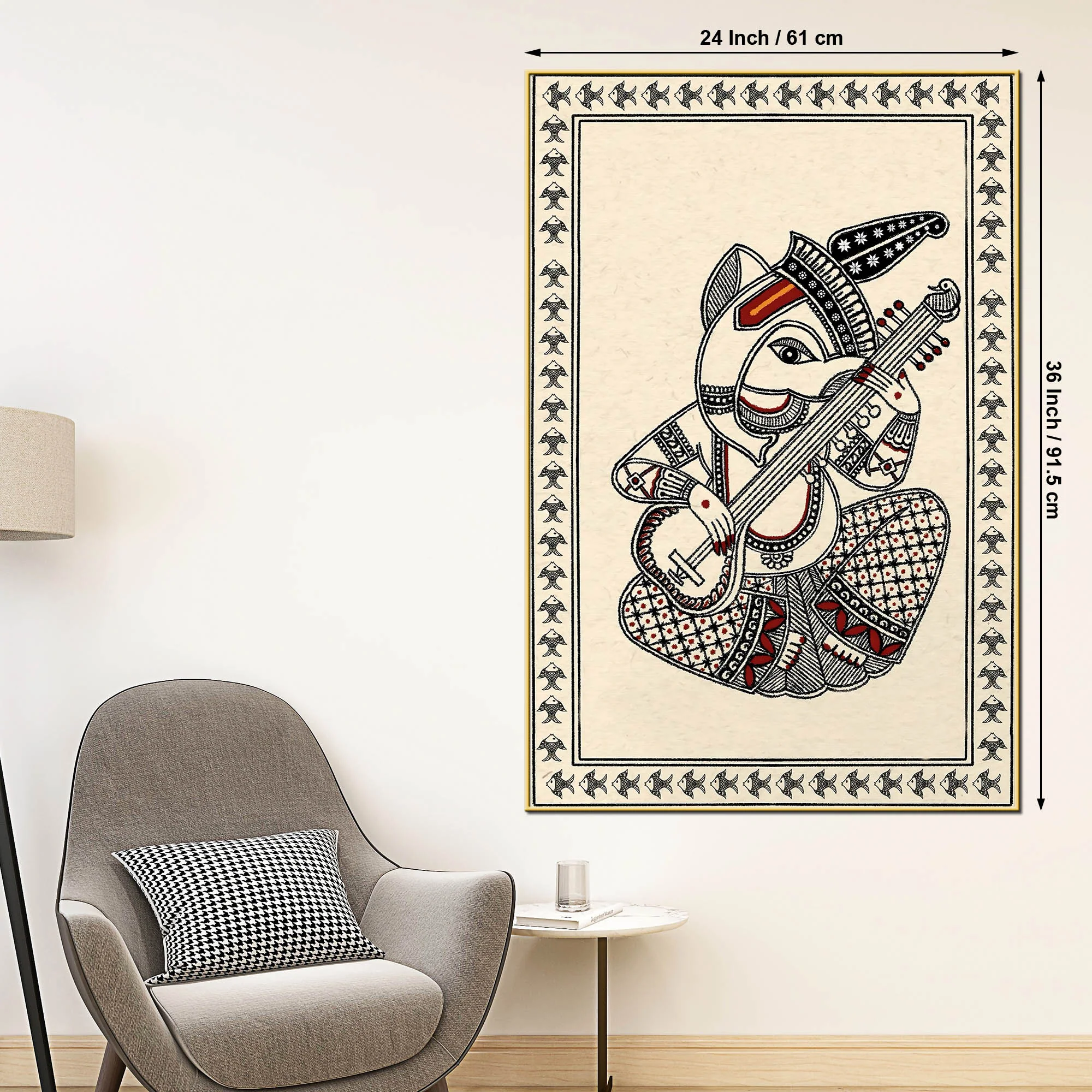 Lord Ganesha Canvas Wall Painting for Spiritual Décor - Image 5