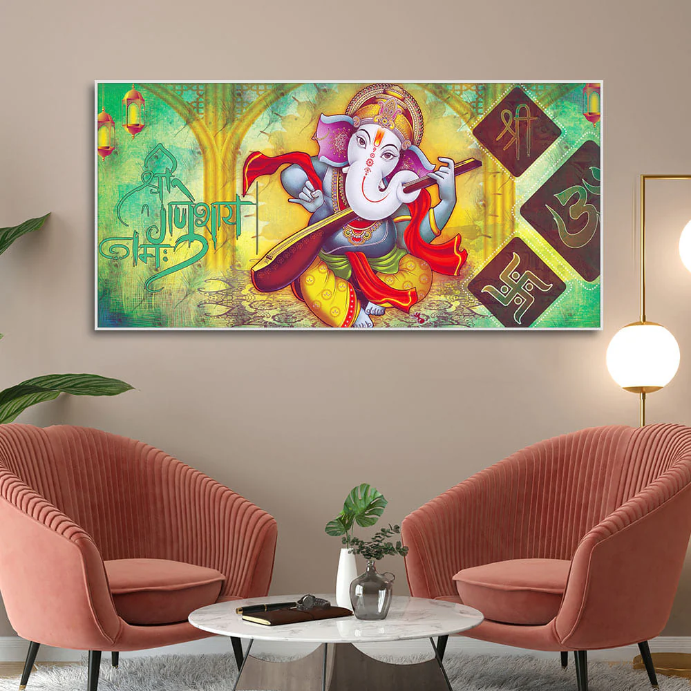 Lord Ganesha Premium Canvas Wall Painting - Image 3