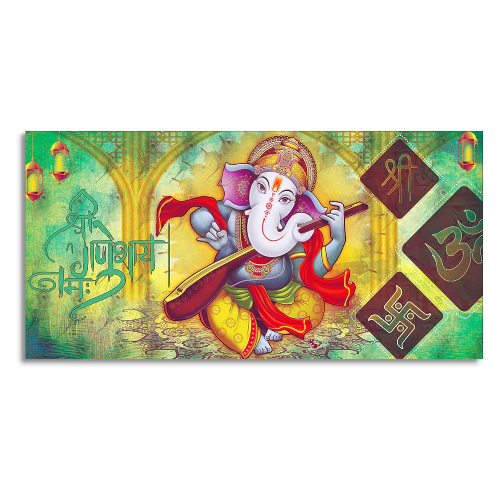 Lord Ganesha Premium Canvas Wall Painting - Image 4