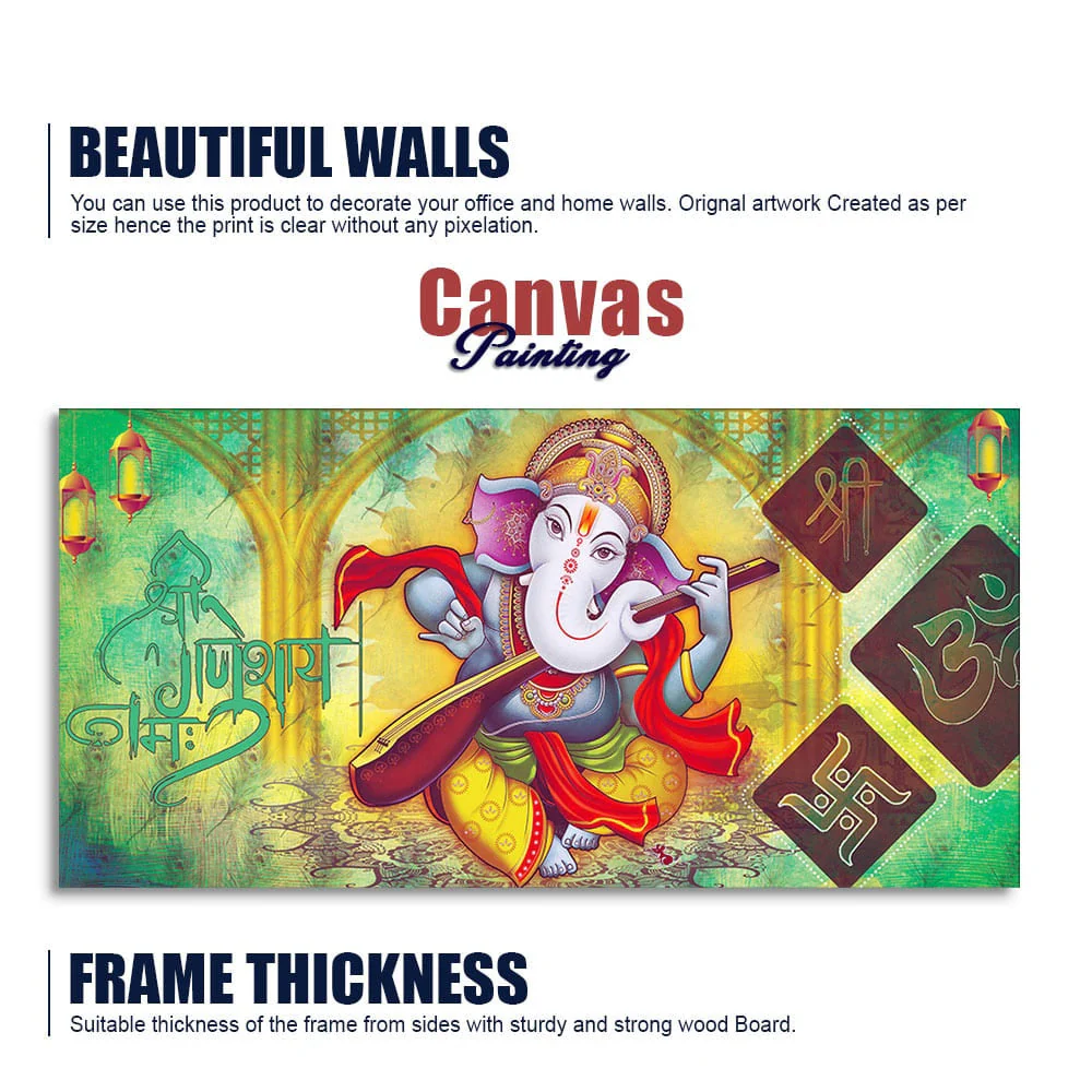 Lord Ganesha Premium Canvas Wall Painting - Image 6