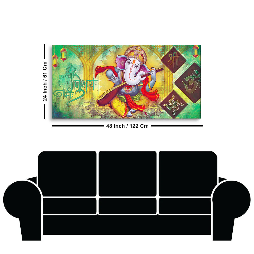 Lord Ganesha Premium Canvas Wall Painting - Image 7